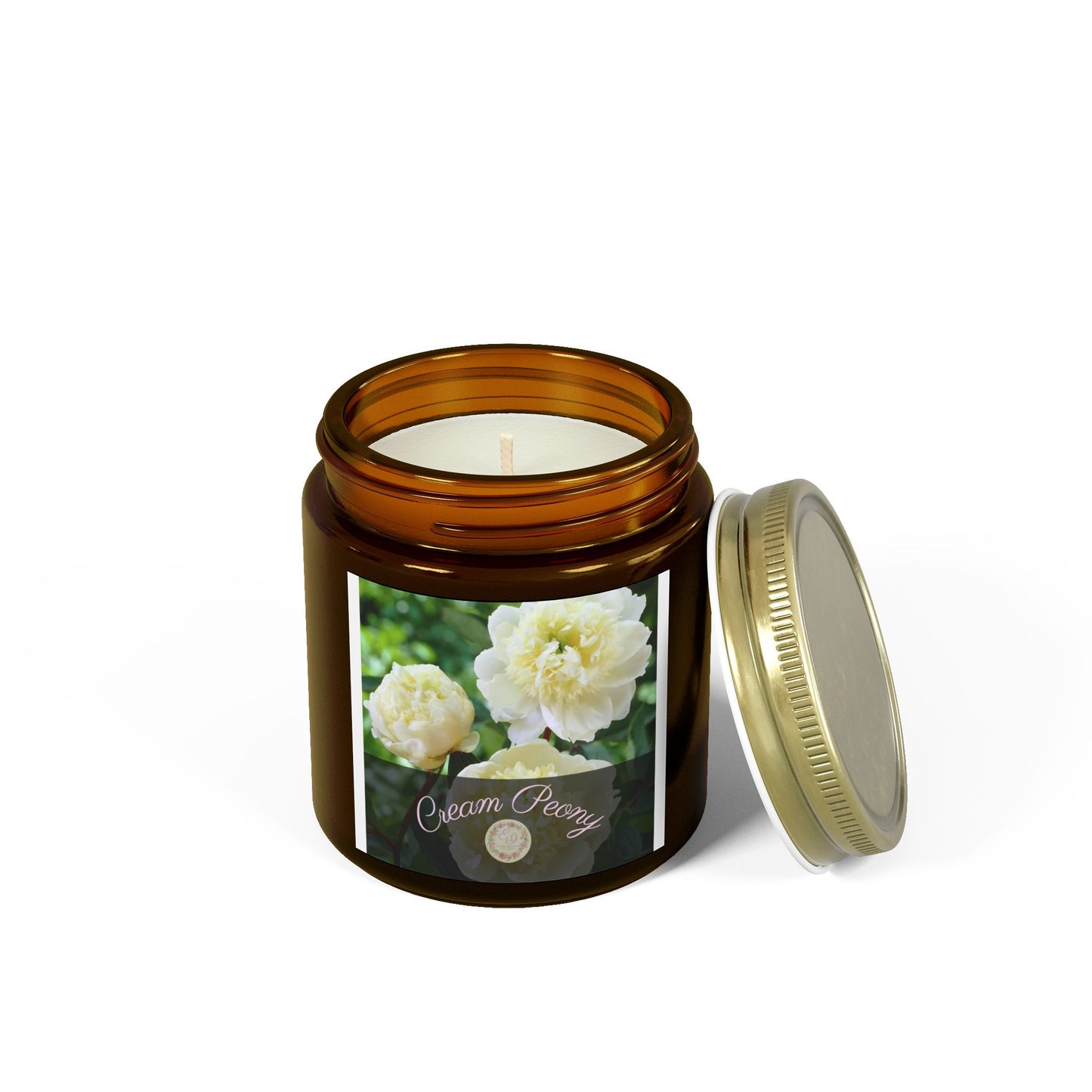 Fragrant Flower | Velvet Vanilla Candle | Cream Peony | 4oz, 9oz