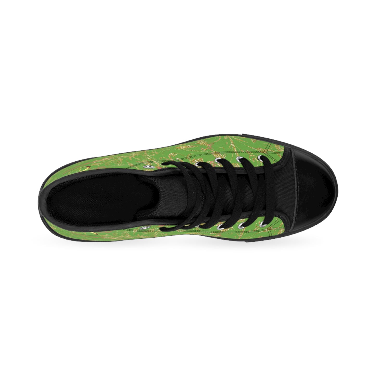 Bohemian Butterfly | Light Green | Black Sole HighTop Sneakers