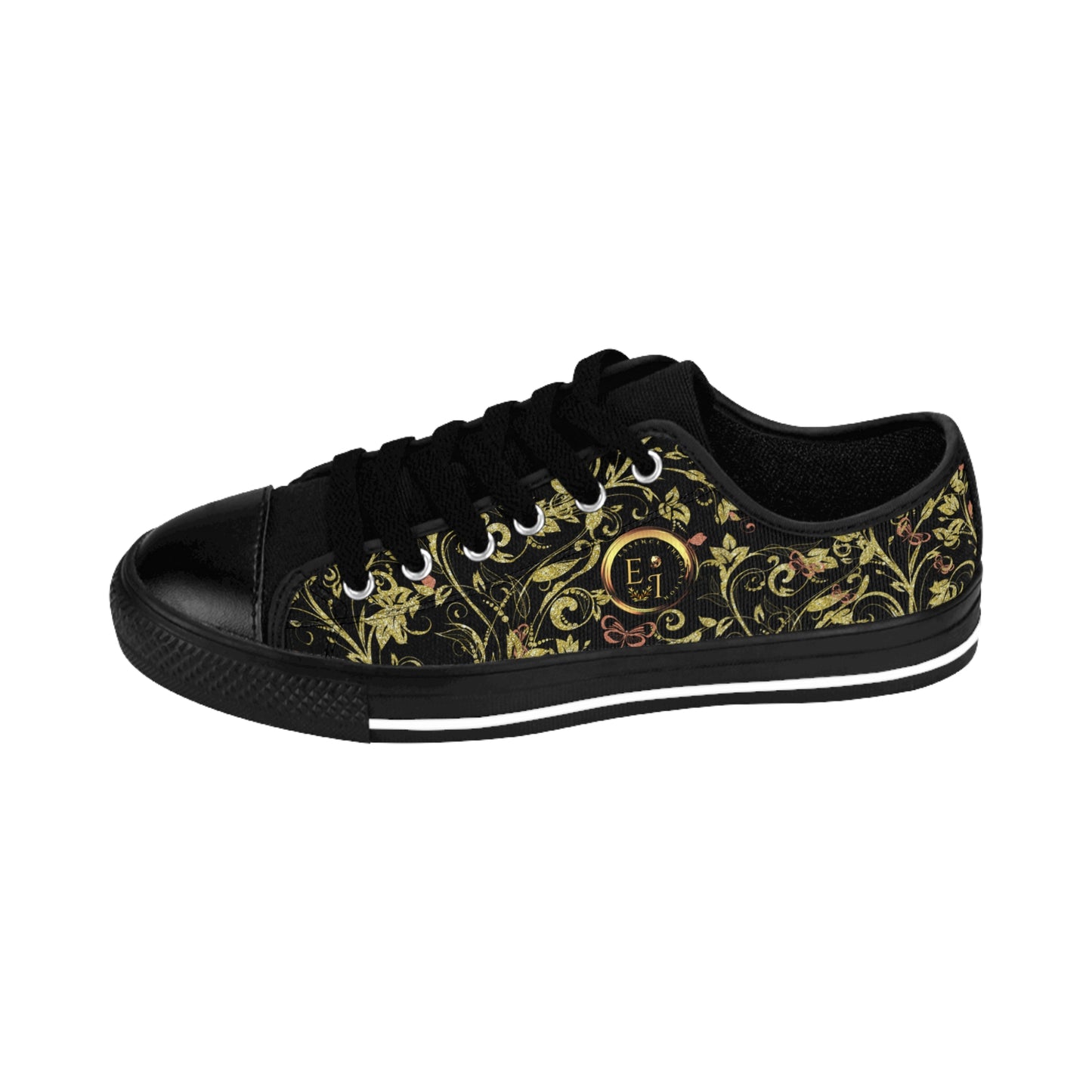 Bohemian Butterfly Lowtops VII | Black Sole | Black