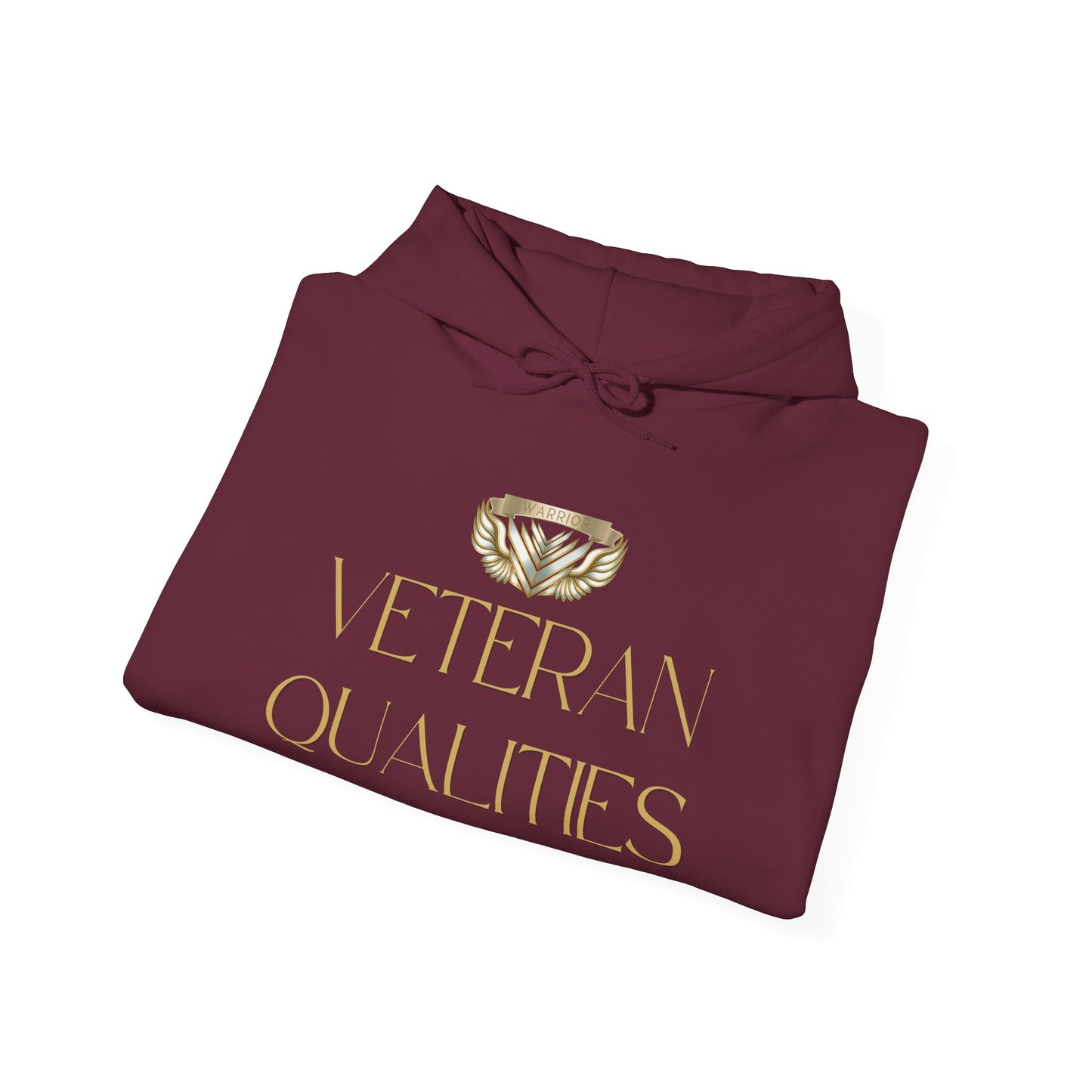 Veteran Qualities Warrior Five | Maroon Hoodie | Military & Service Tribute