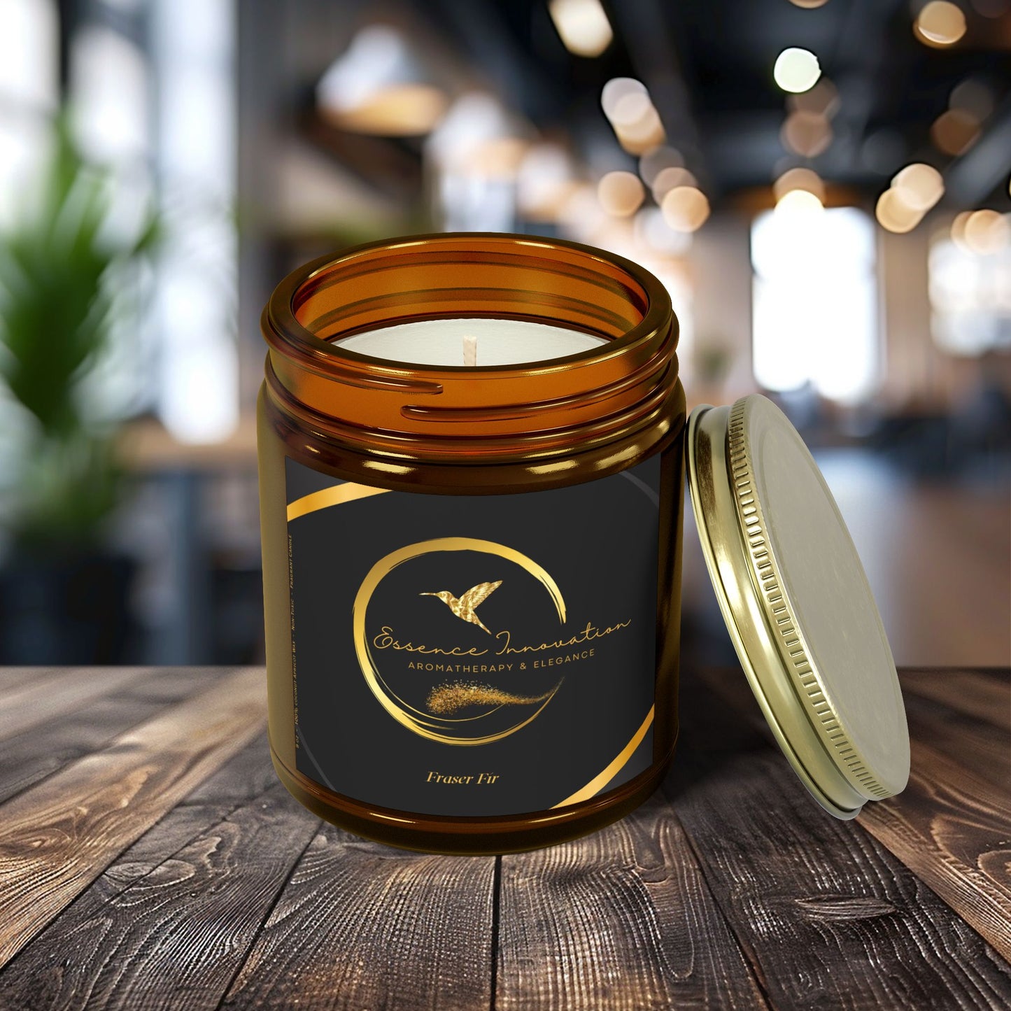 Aura Lux Gold Collection | Fraser Fir Scented Candle | 4oz, 9oz