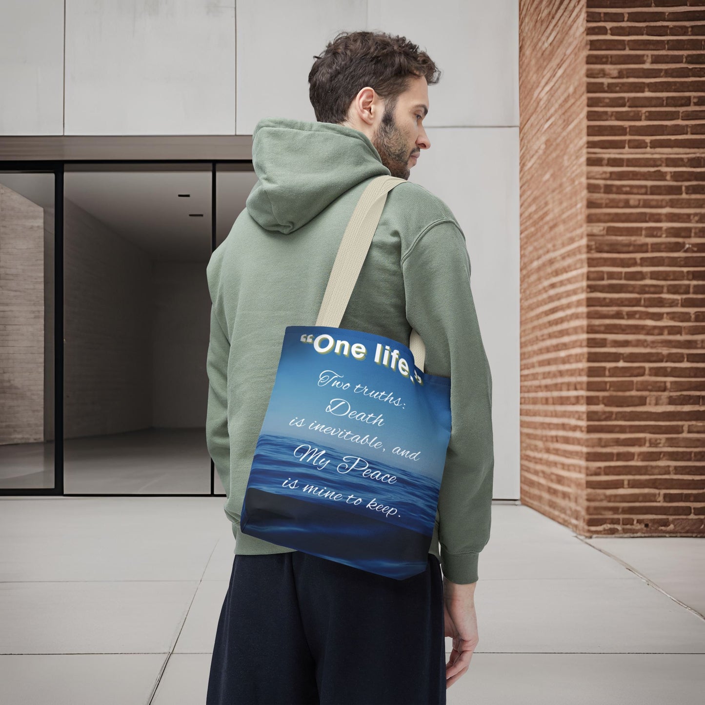 "One Life" – Two Truths Oceanic Quote Tote Bag