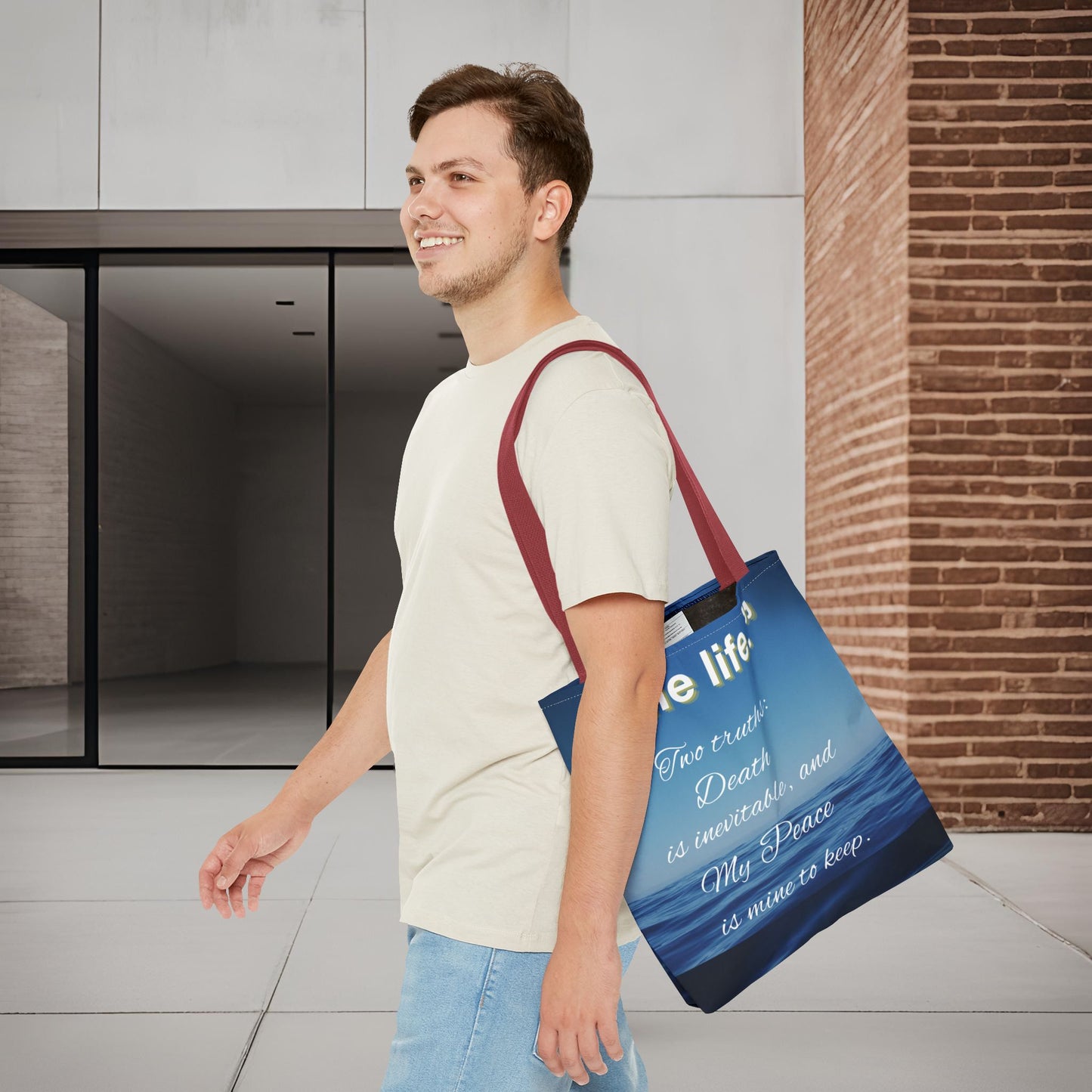 "One Life" – Two Truths Oceanic Quote Tote Bag