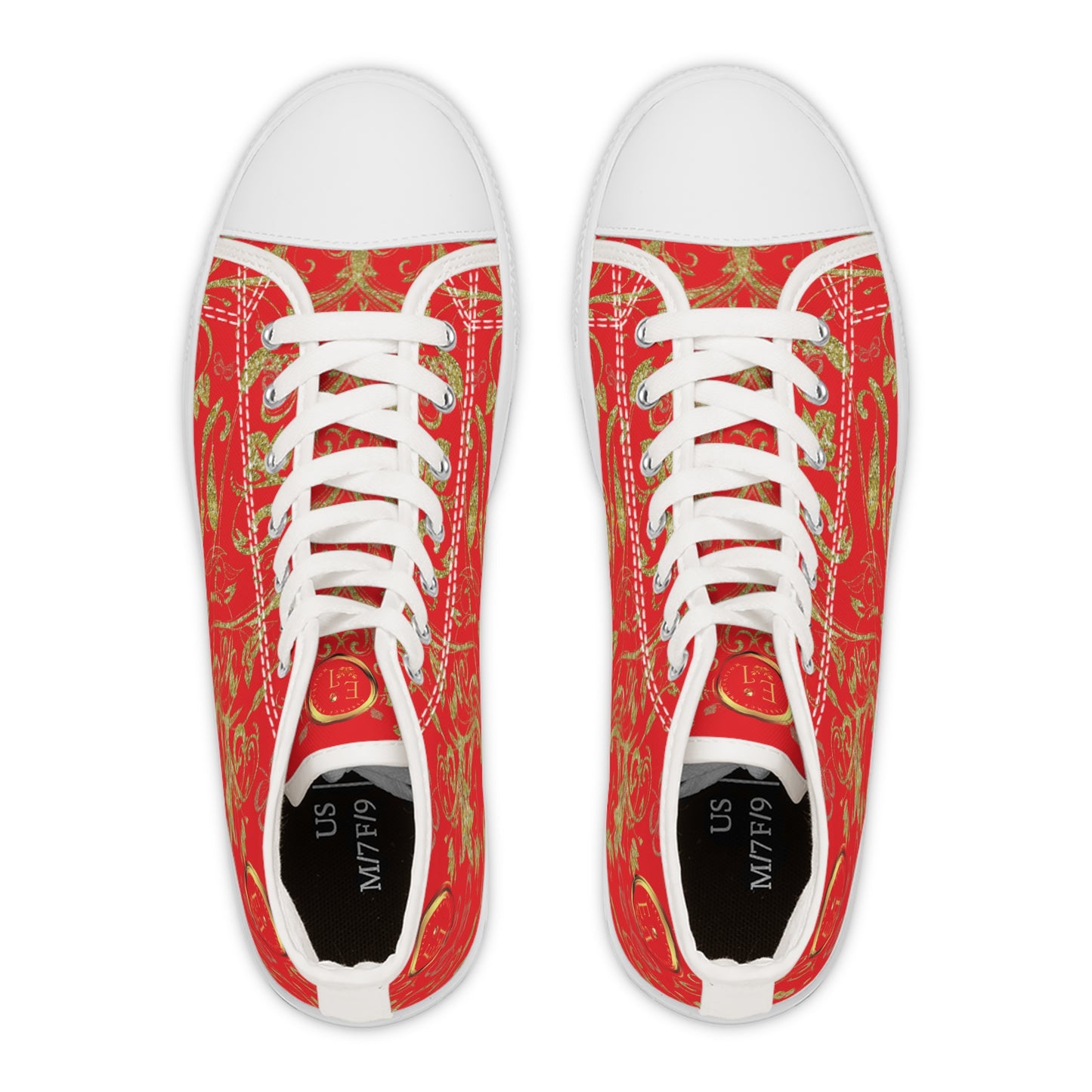 Ladies Bohemian Butterfly | Red | White Sole HighTops
