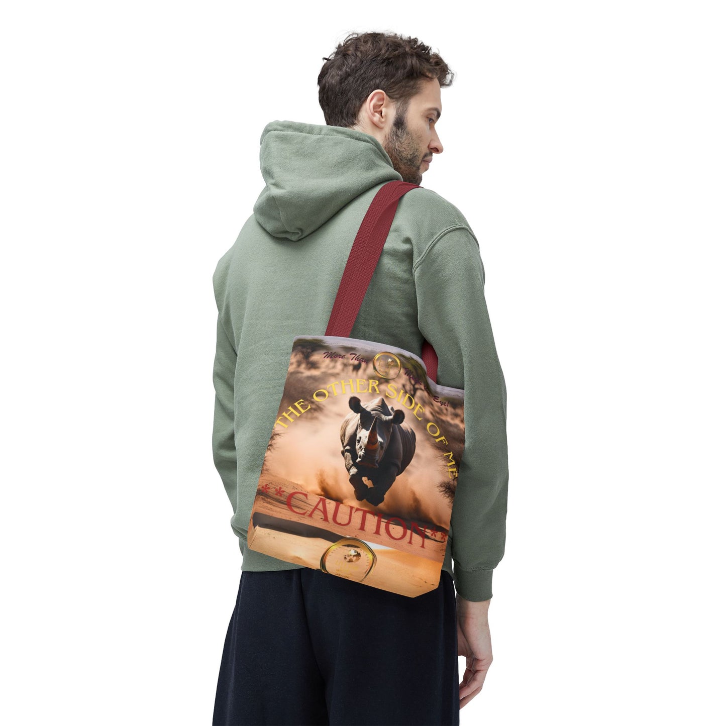 Bold Caution Tote Bag, Wild Animal Lover Gift, Unique Fashion Accessory, Eco-Friendly Shopping Bag, Perfect for Wildlife Enthusiasts