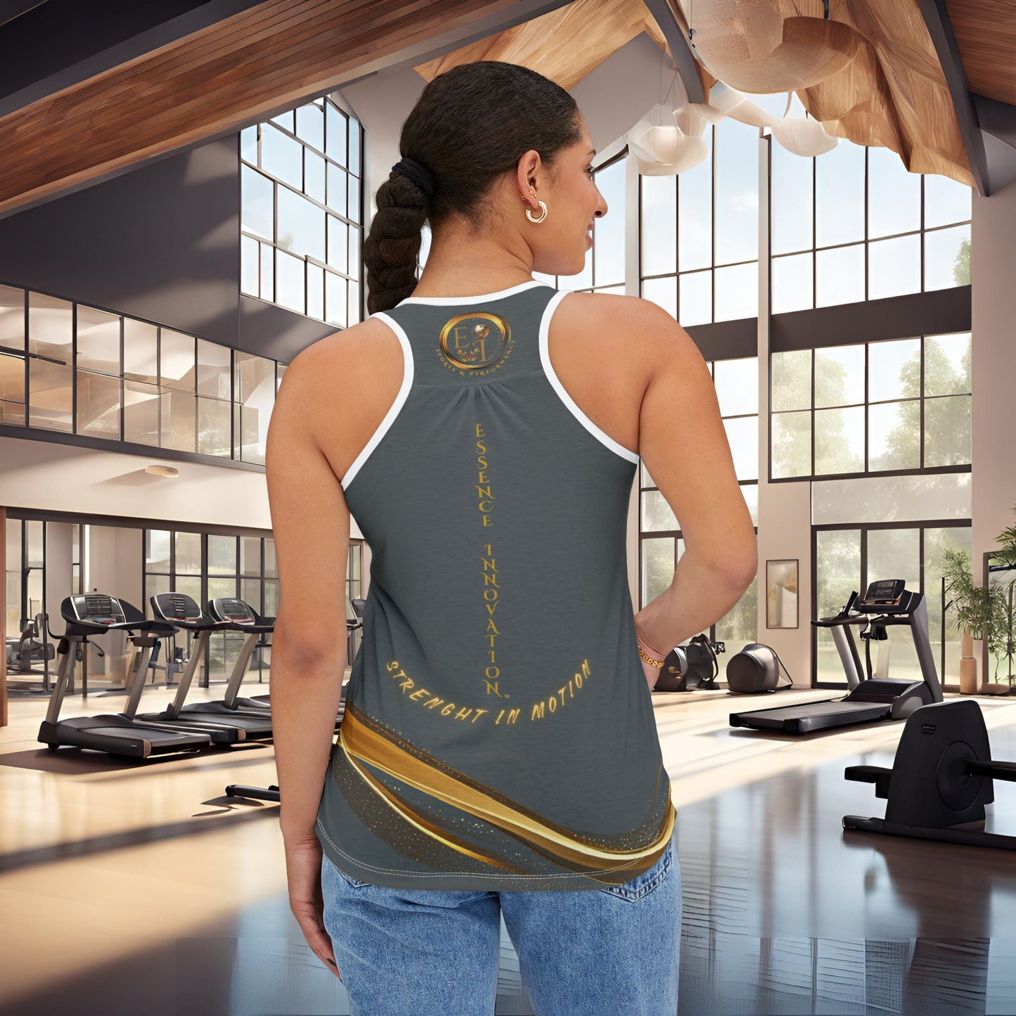 Seek More Luxe~T VIII| EI Sports Racerback Tank | Grey
