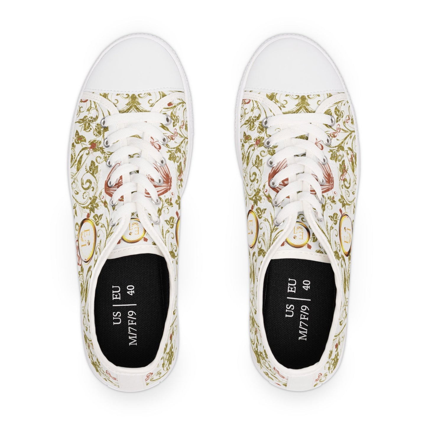 Ladies Bohemian Butterfly | White | White Sole LowTops