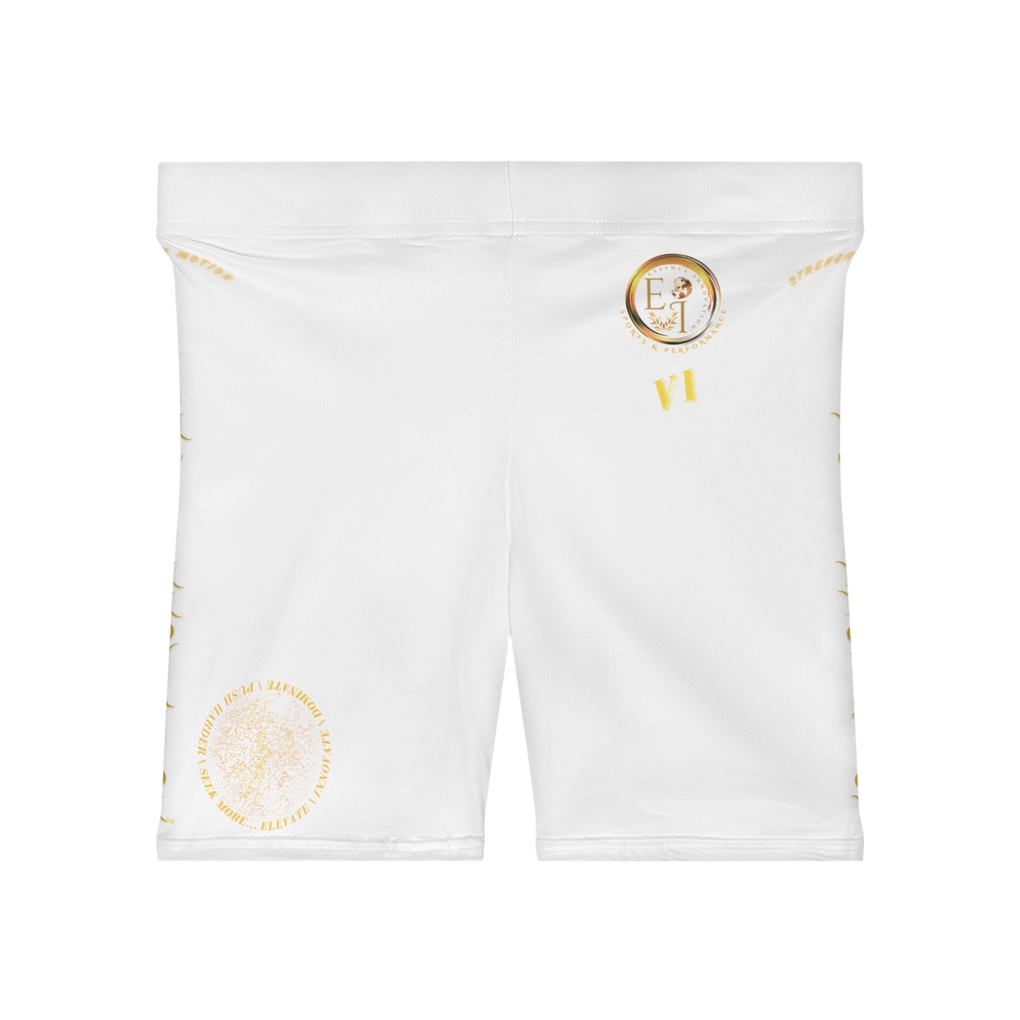 Seek More BS VI | EI Sports Biker Shorts | White