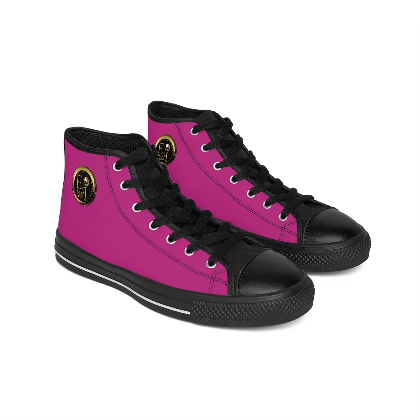 Mens Classic HighTops XVIII | Black Sole | Pink