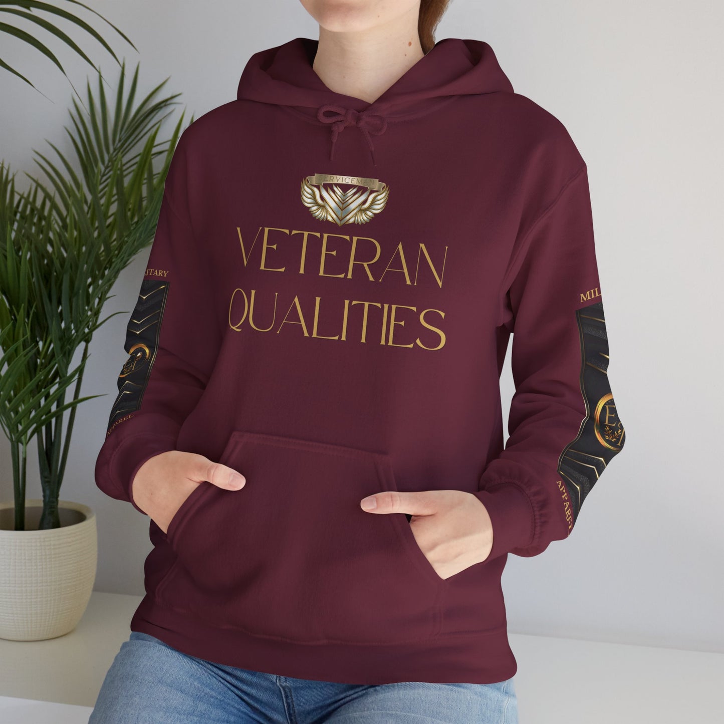Serviceman Veteran Qualities Hoodie | Military Tribute