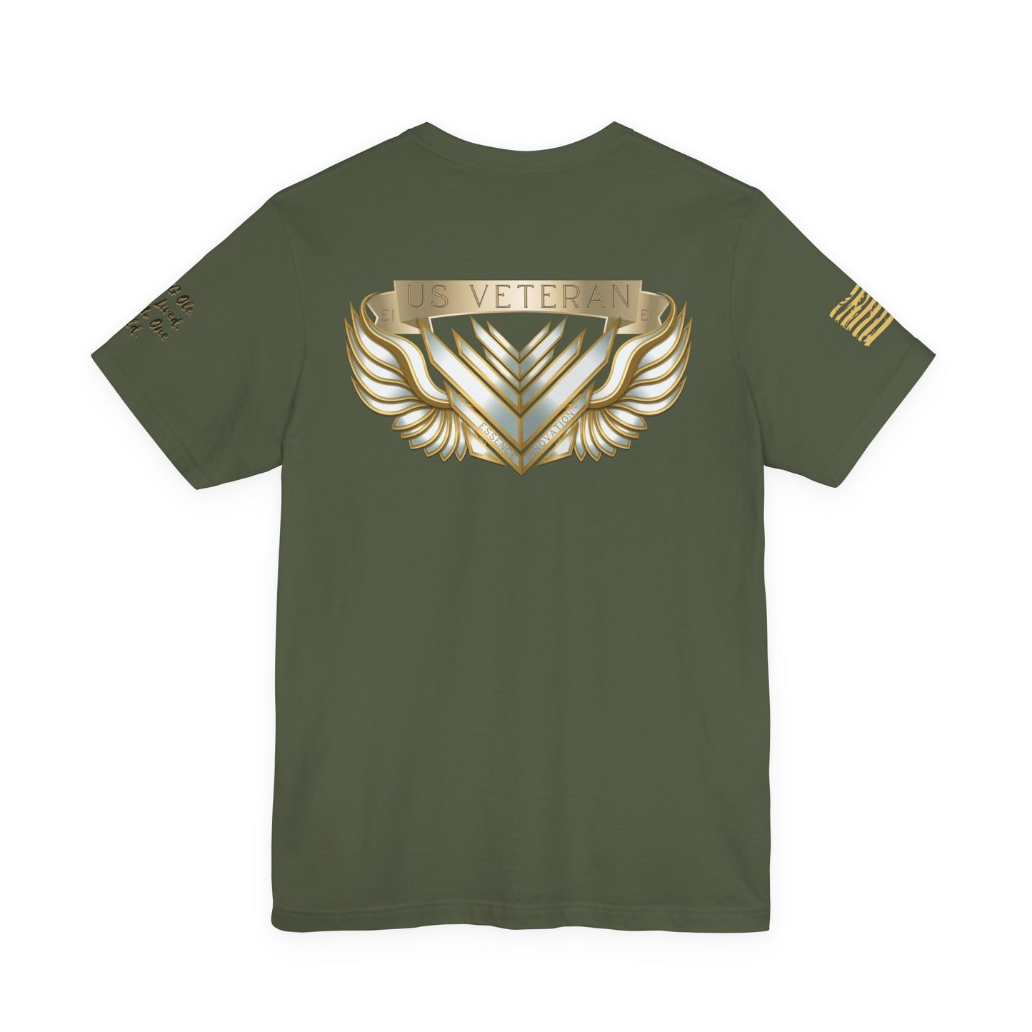Essence Crest Veteran Tee | Honor, Strength, Quiet Legacy | 13 Colors