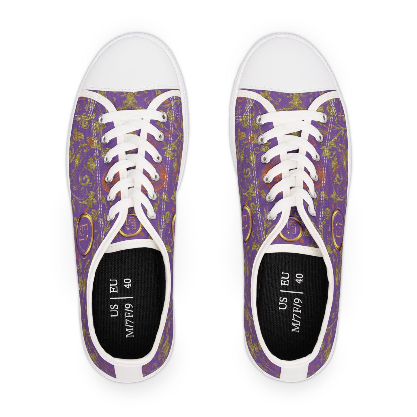 Ladies Bohemian Butterfly | Light Purple | White Sole LowTops