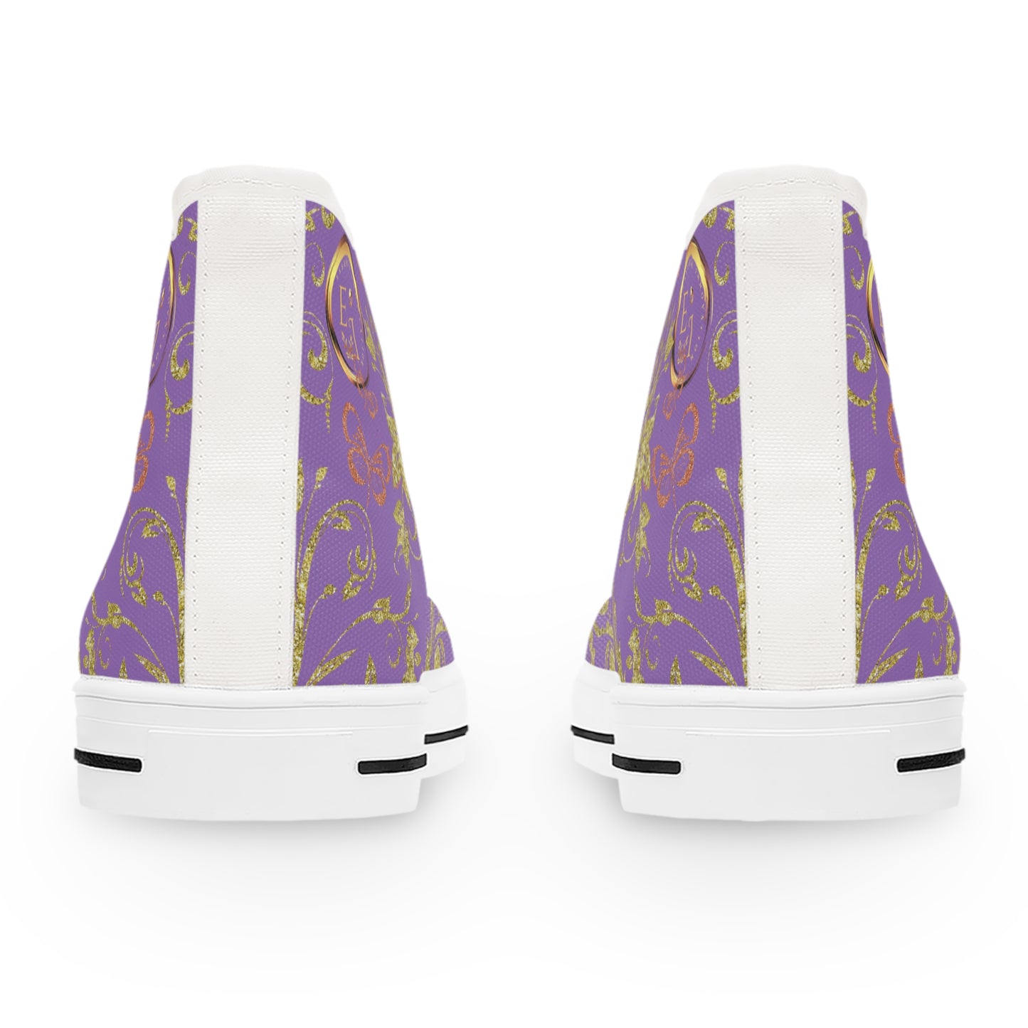 Ladies Bohemian Butterfly | Light Purple | White Sole HighTops