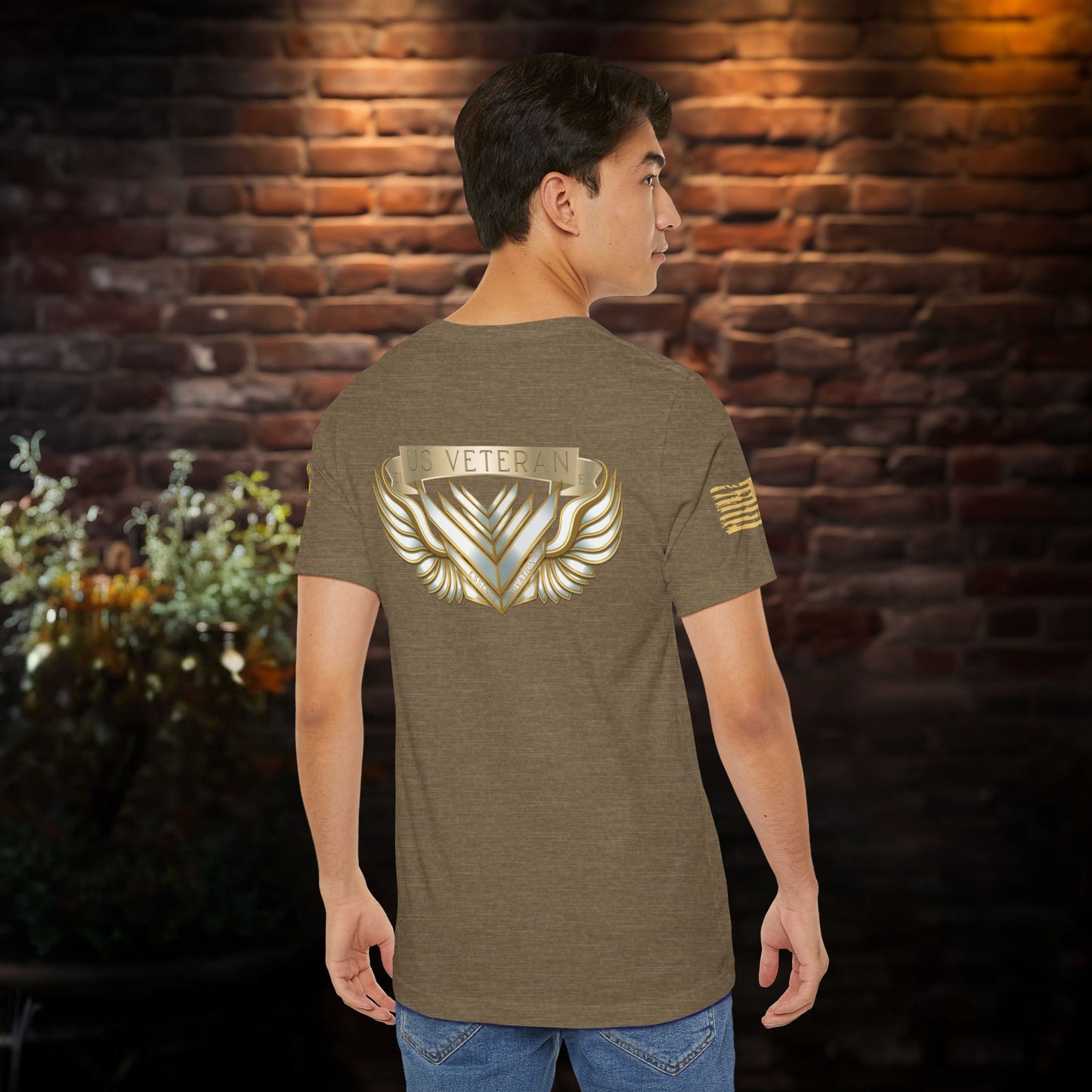 Essence Olive Veteran Tee – Military Tribute T-Shirt