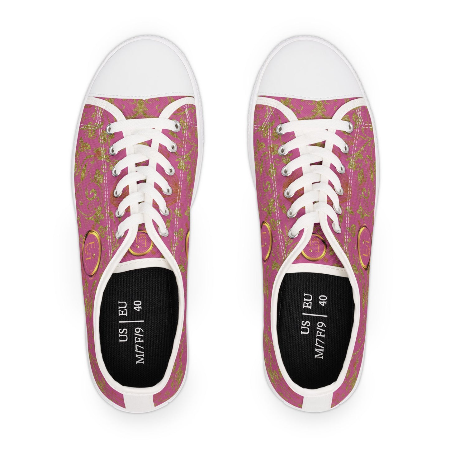Ladies Bohemian Butterfly | Light Pink | White Sole LowTops