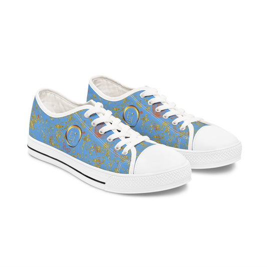 Ladies Bohemian Butterfly | Light Blue | White Sole LowTops