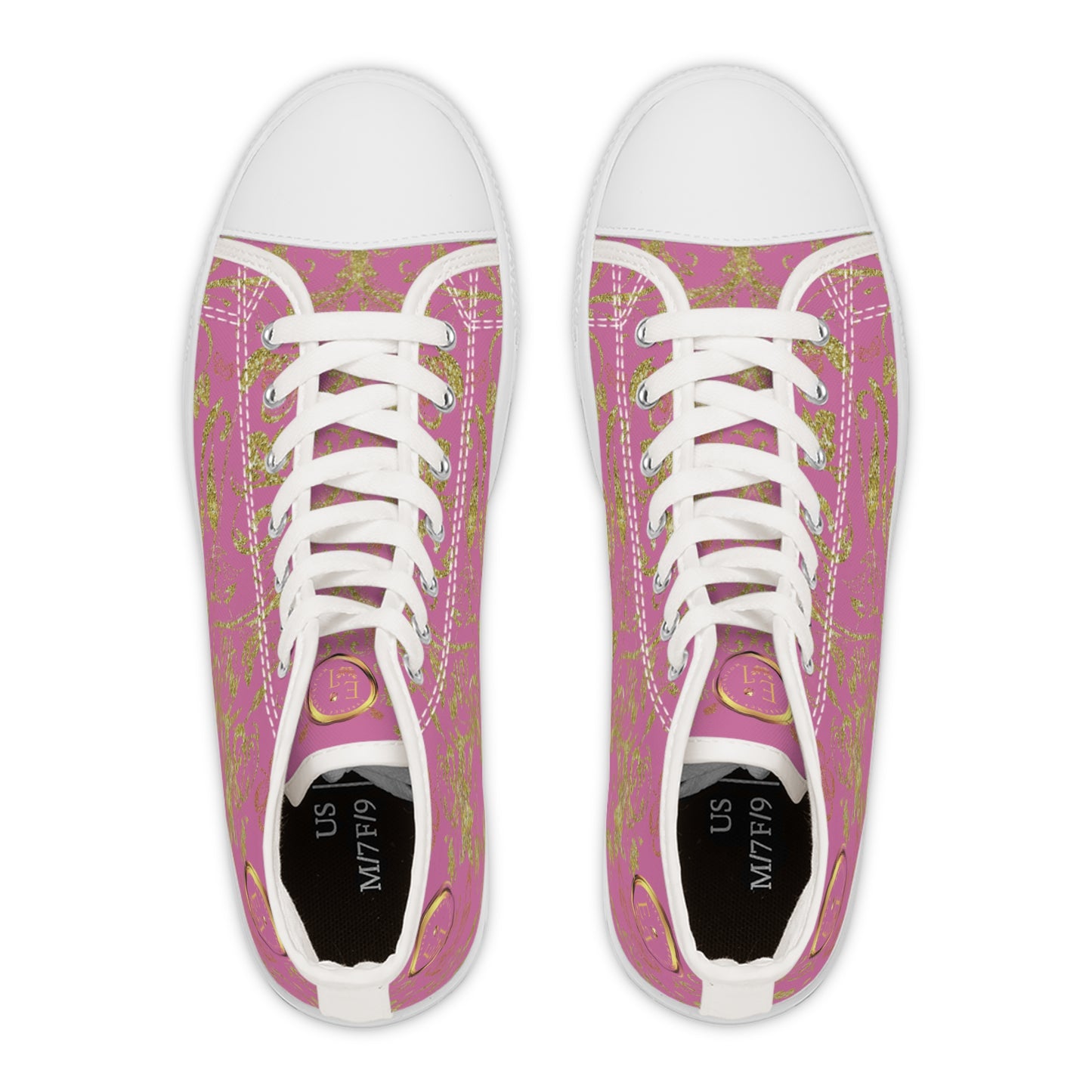 Ladies Bohemian Butterfly | Light Pink | White Sole HighTops