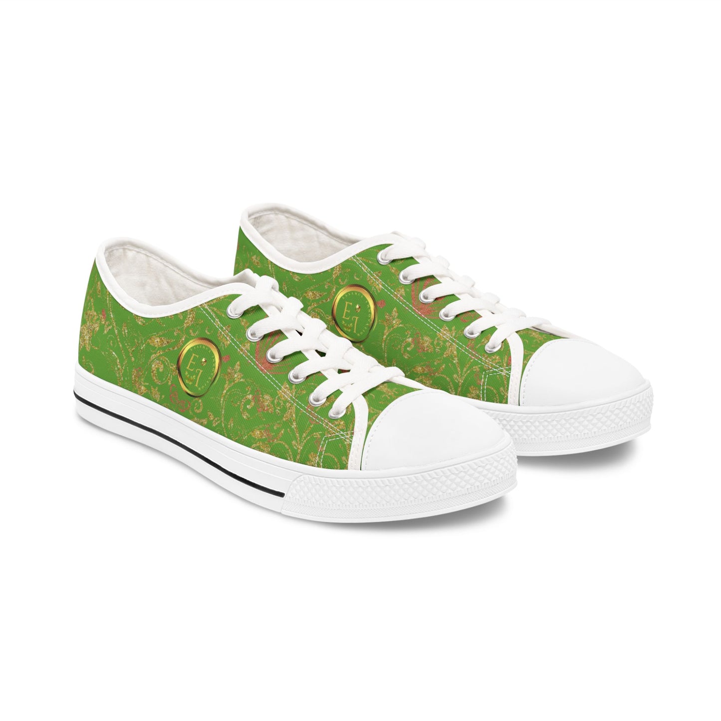 Ladies Bohemian Butterfly | Light Green | White Sole LowTops
