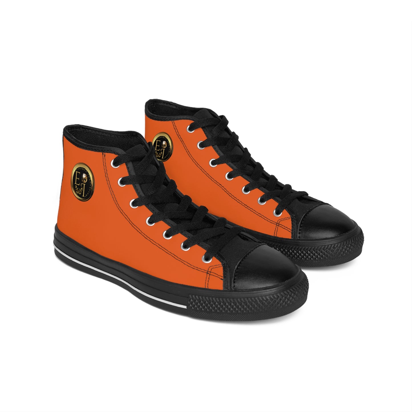 Essence Innovation Mens Streetwear | HighTop Sneakers | Orange