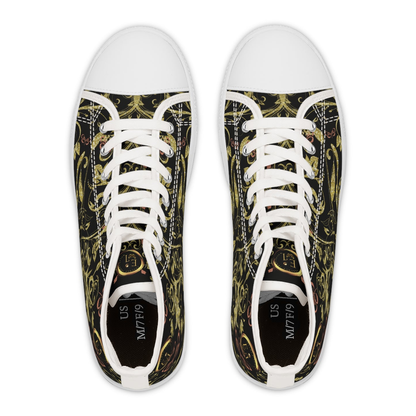 Ladies Bohemian Butterfly | Black | White Sole HighTops