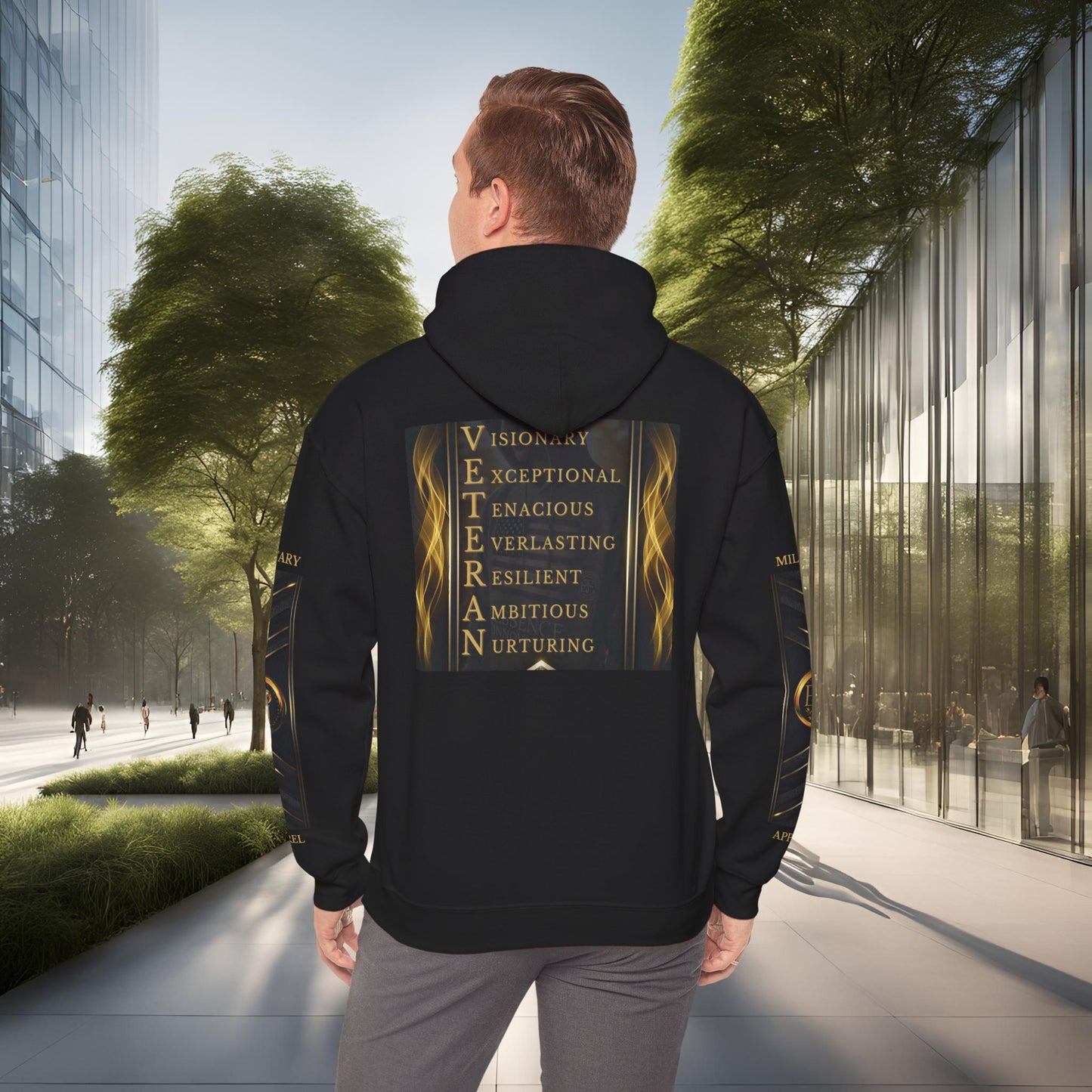 Leader Veteran Qualities Hoodie | Military Tribute Hoodie | VETERAN Leadership Sweatshirt