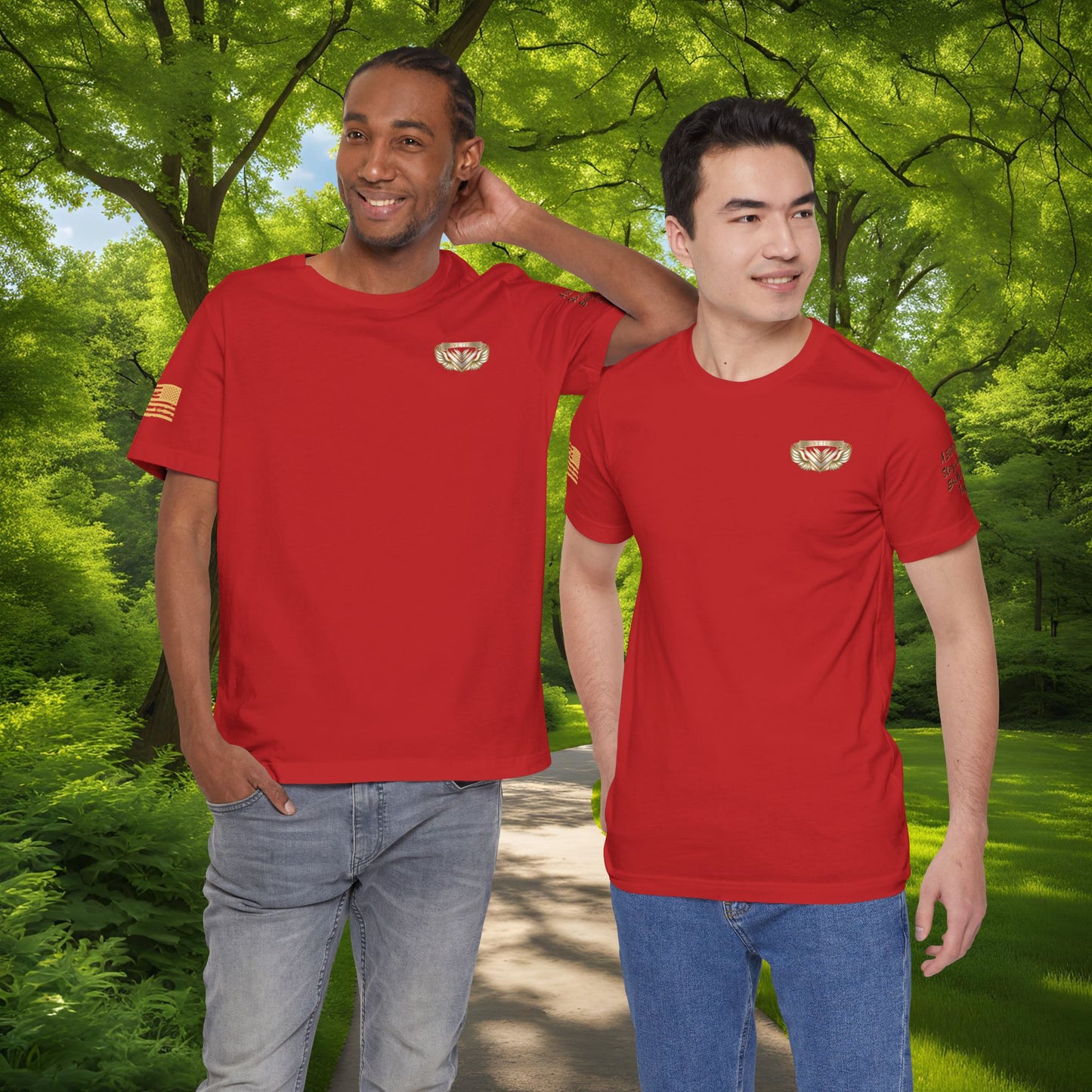 Essence Red Veteran Tee – Patriotic Tribute T-Shirt