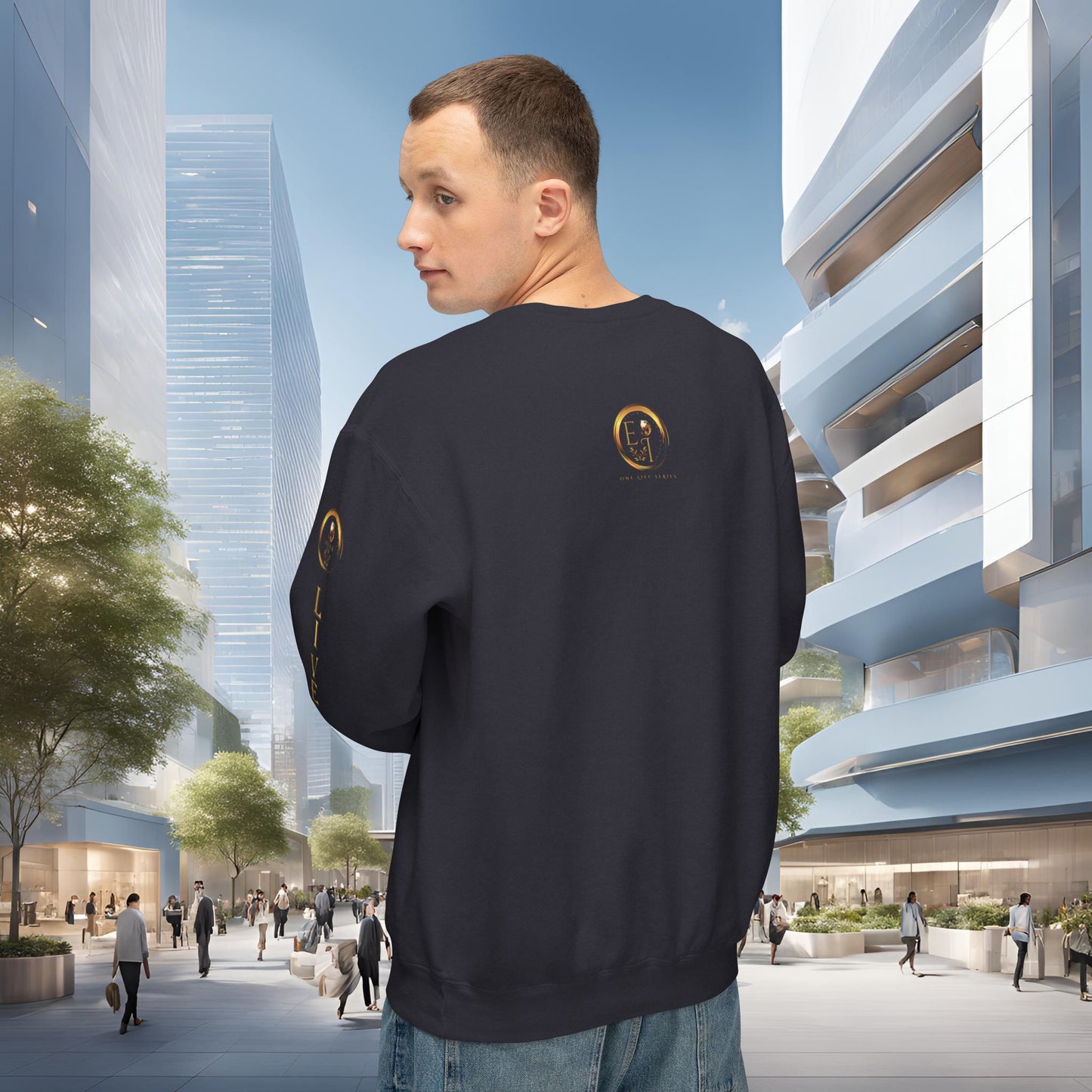 One Life Sweatshirt Black | The Bold Edition | EI Apparel