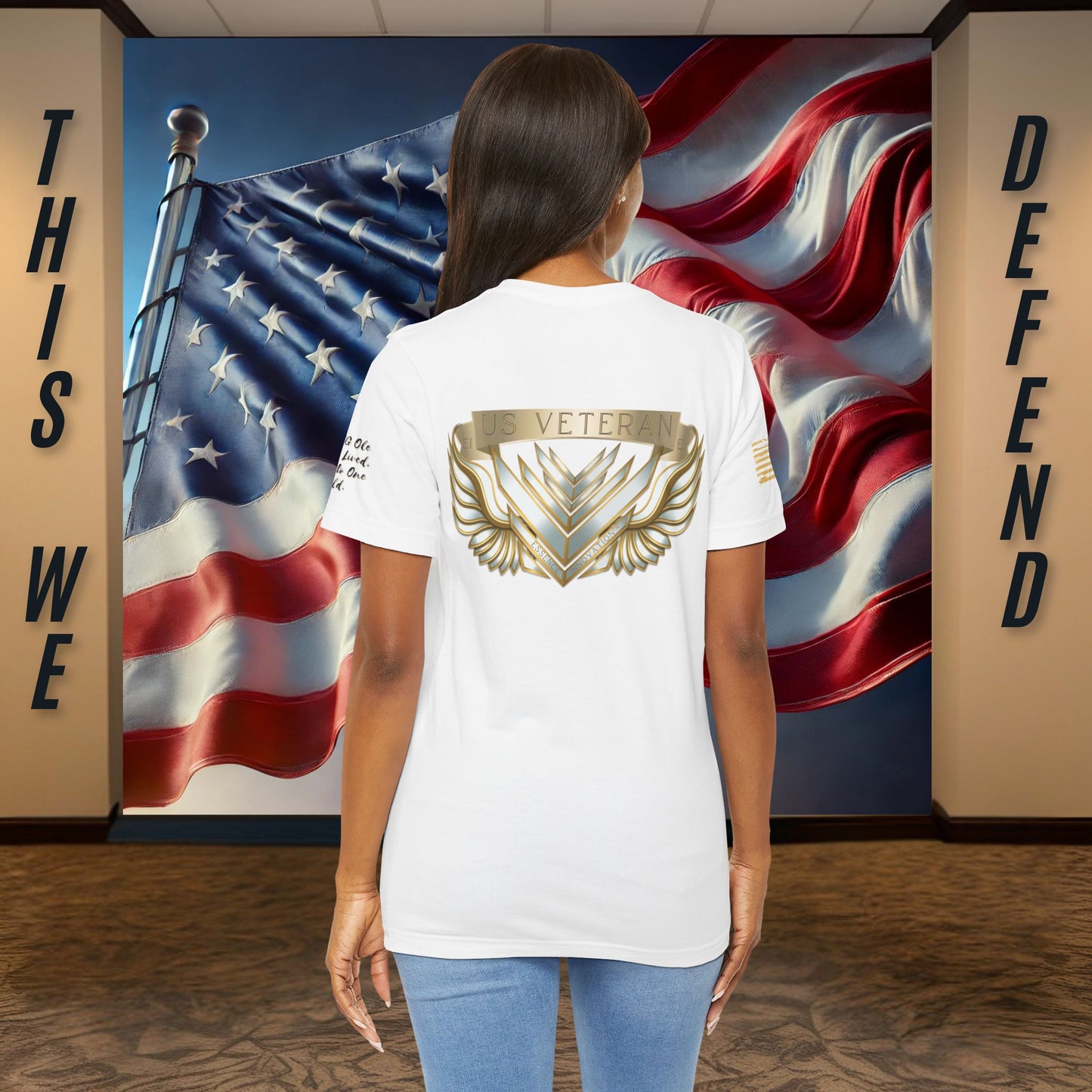 Essence White Veteran Tee – Clean Tribute T-Shirt