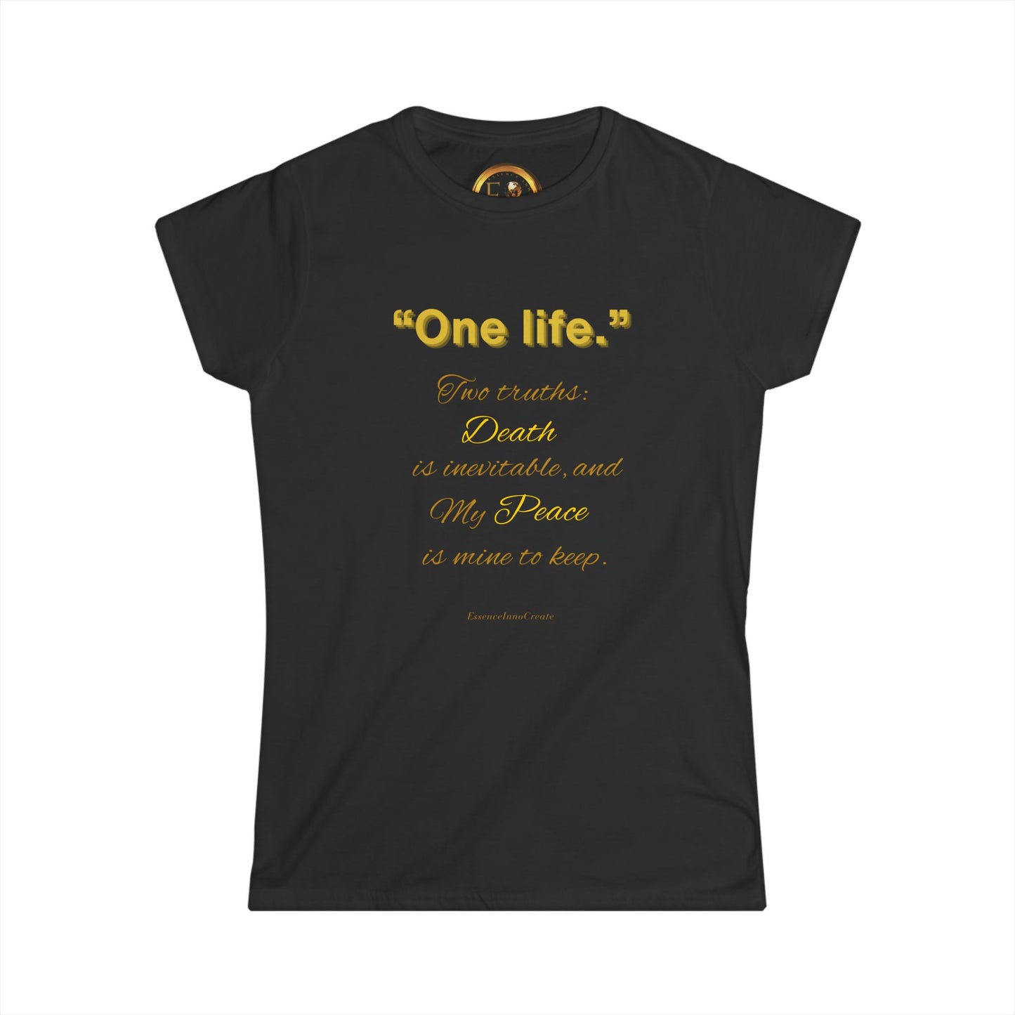 One Life Tee in Black – Empowering Minimalist Streetwear