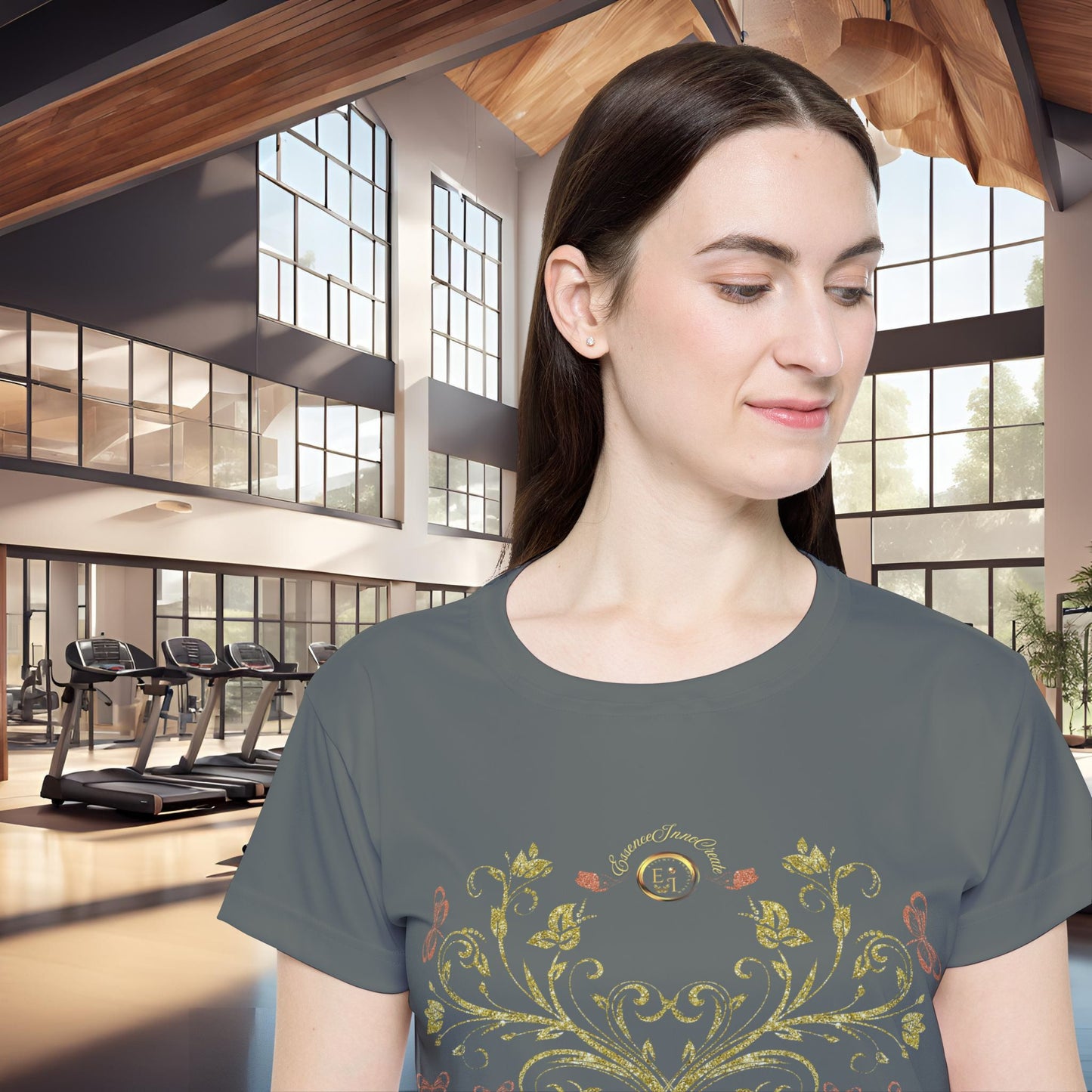 Butterfly Blossom Tee VIII | EssenceInnoCreate | Dark Grey