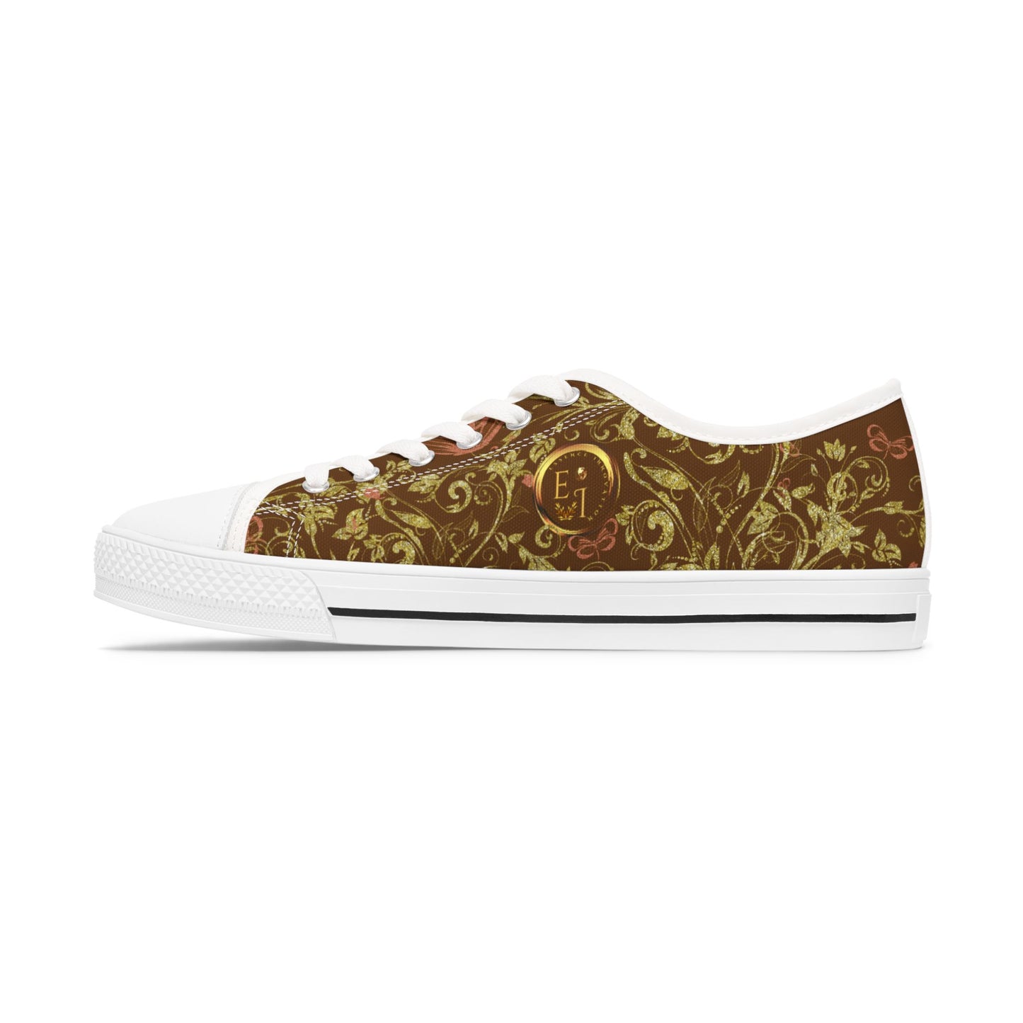 Ladies Bohemian Butterfly | Brown | White Sole LowTops