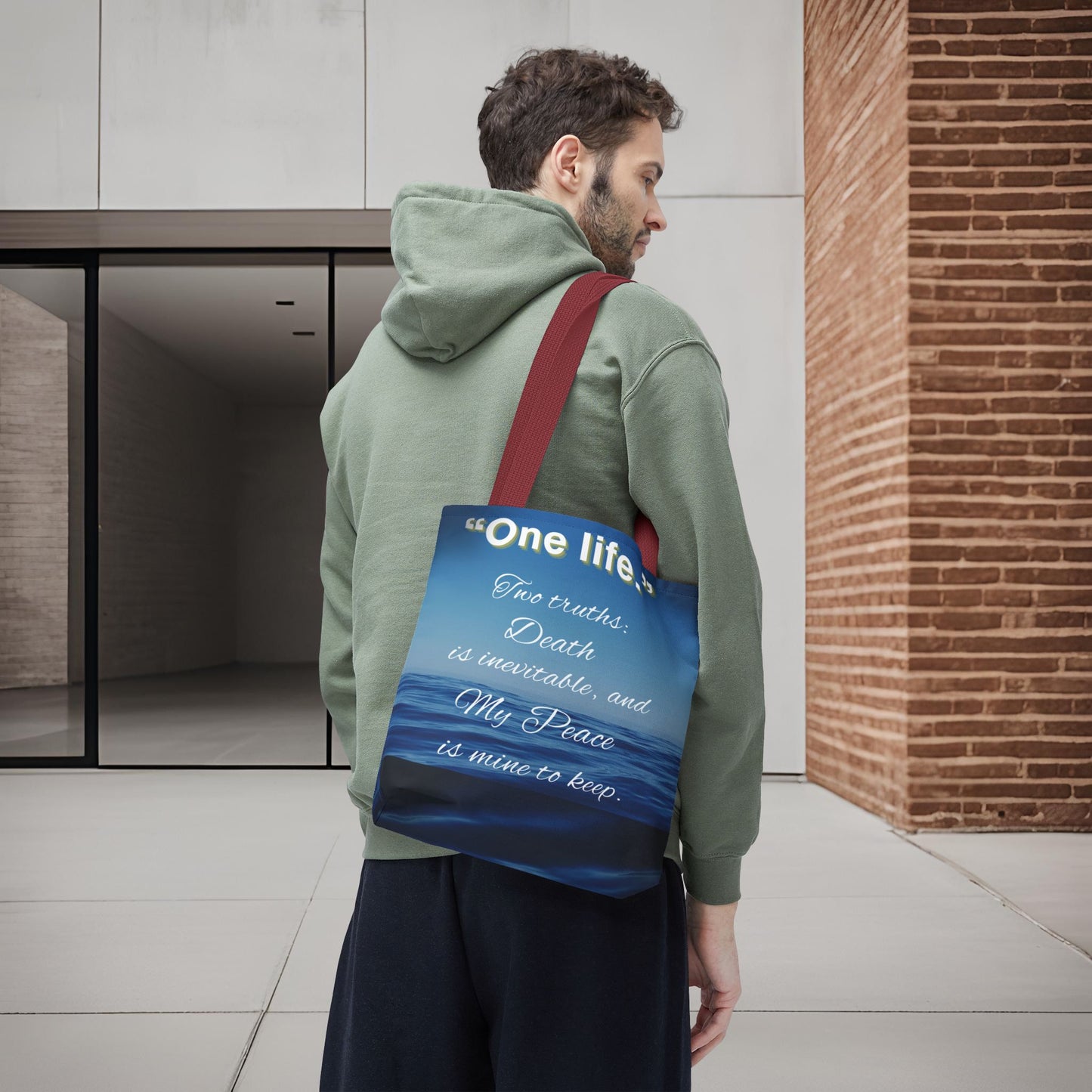 "One Life" – Two Truths Oceanic Quote Tote Bag