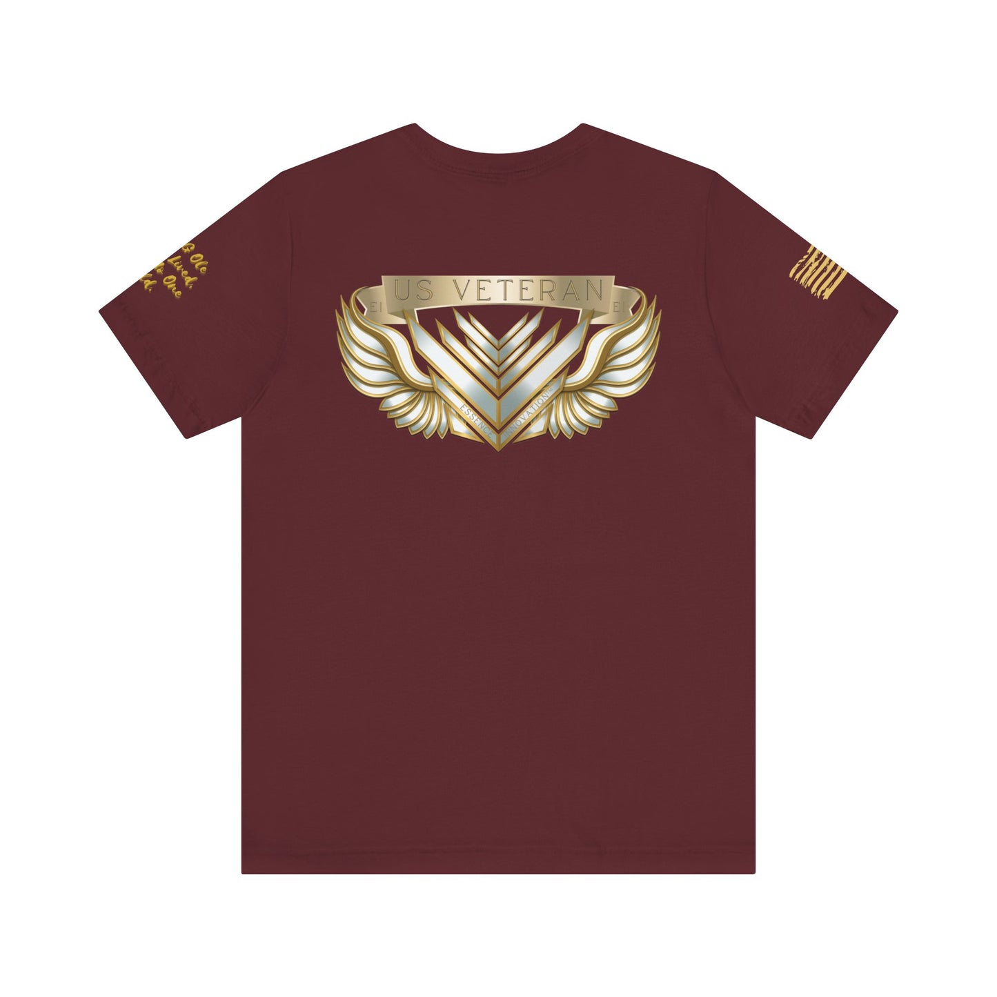 Essence Maroon Veteran Tee – Bold Patriotic T-Shirt