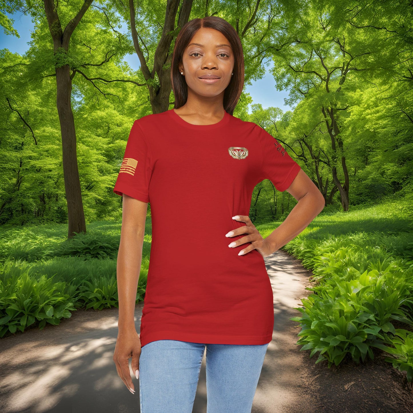 Essence Red Veteran Tee – Patriotic Tribute T-Shirt