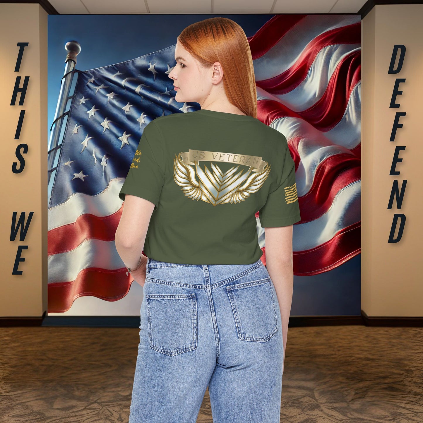 Essence Green Veteran Tee – Military Pride T-Shirt