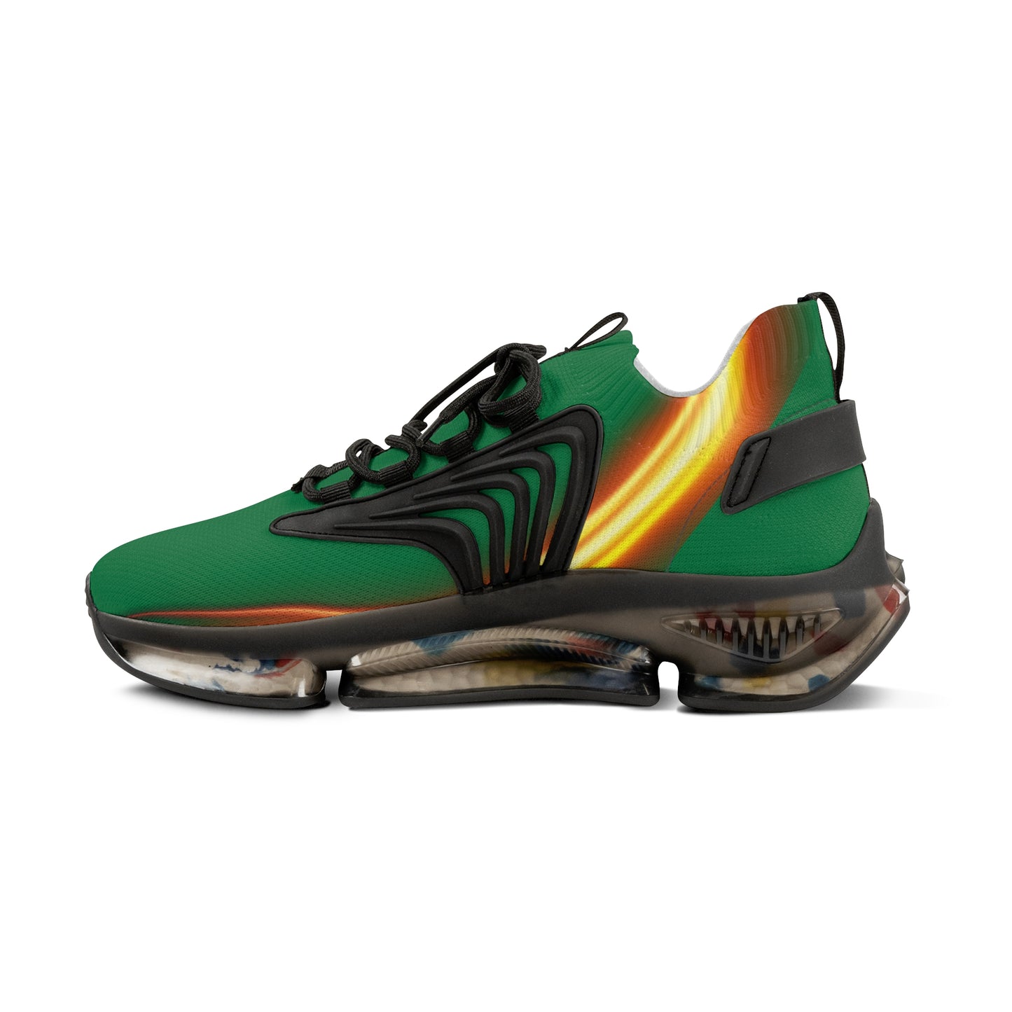 Green Trendsetter Flame Black | Mens Performance Sneakers | Black Sole