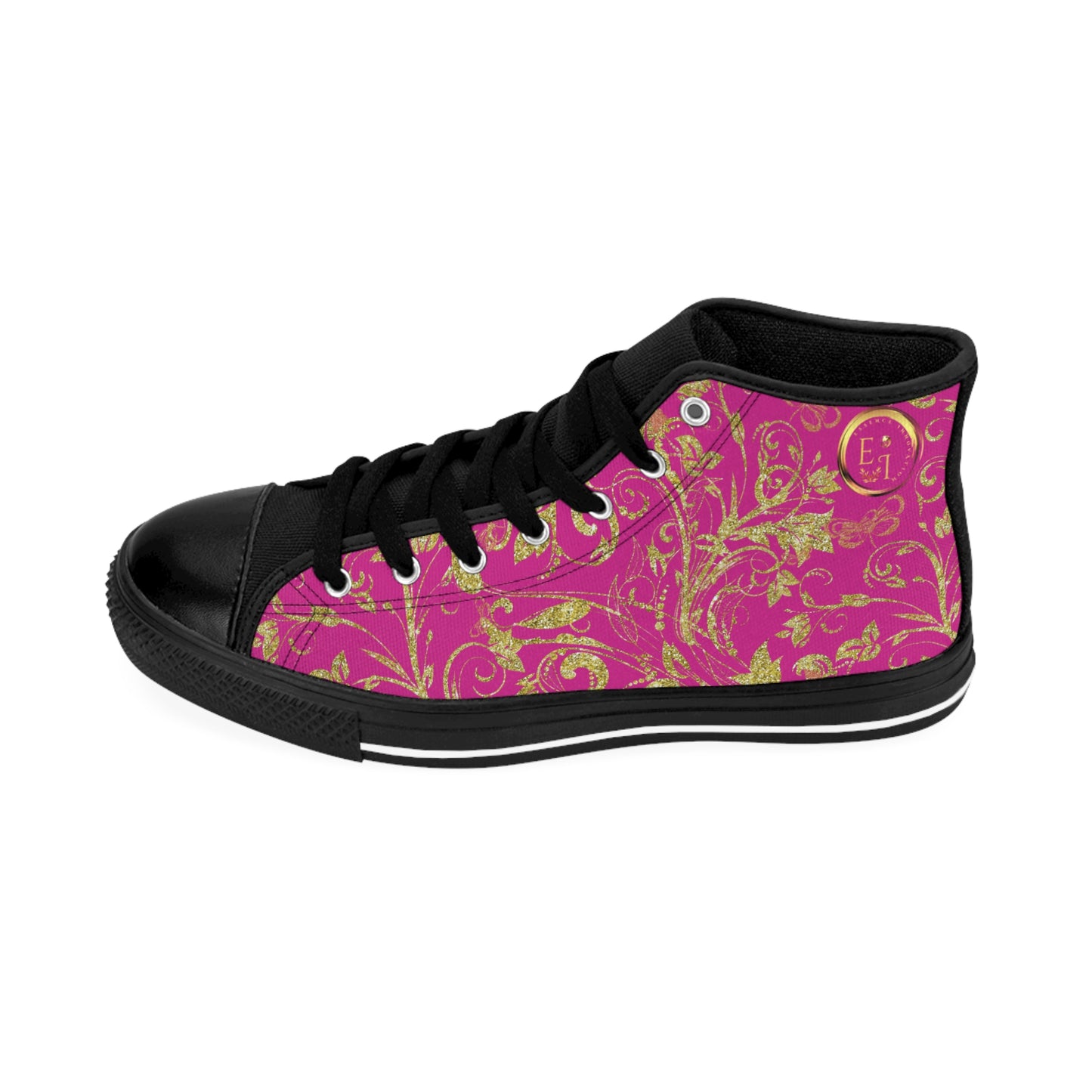 Bohemian Butterfly Hightops XVIII | Black Sole | Pink