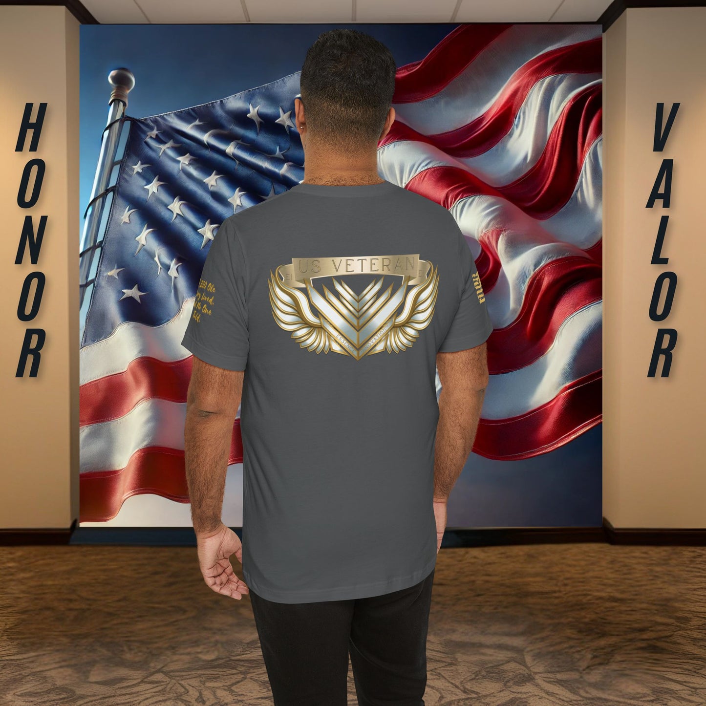 Essence Asphalt Veteran Tee – Minimalist Tribute Shirt