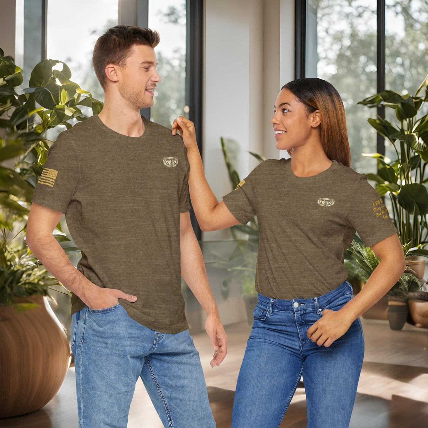 Essence Olive Veteran Tee – Military Tribute T-Shirt