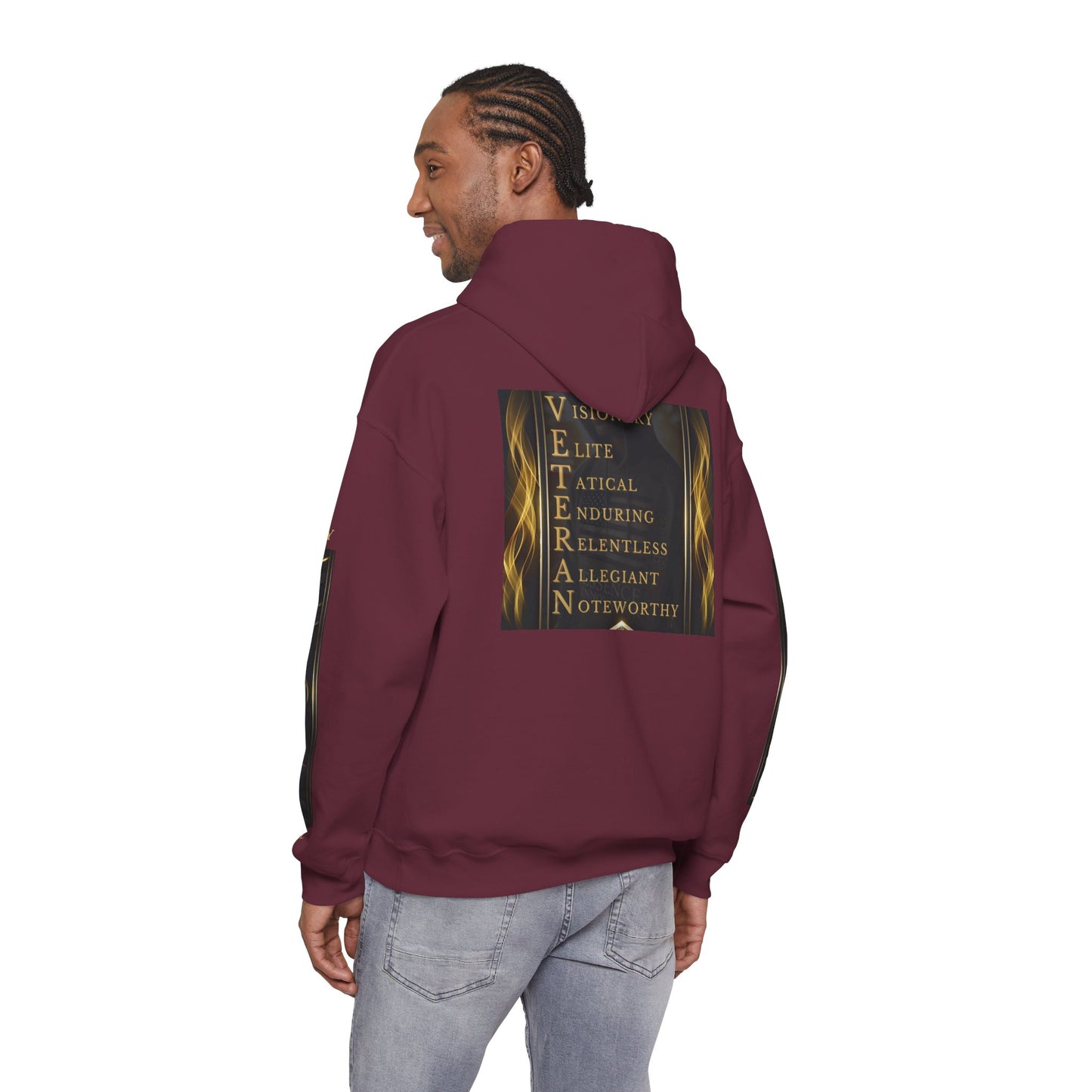 Serviceman Veteran Qualities Hoodie | Military Tribute