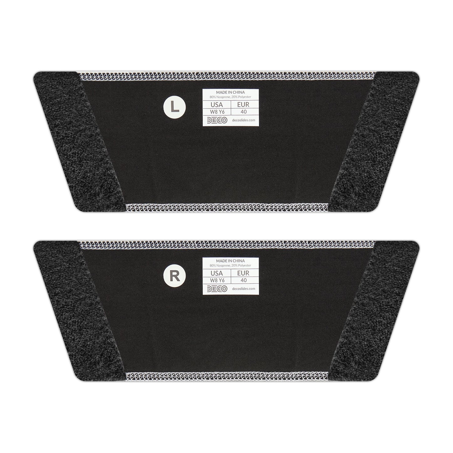 Two EssenceInnoCreate black shoe trees with textured ends on a white background