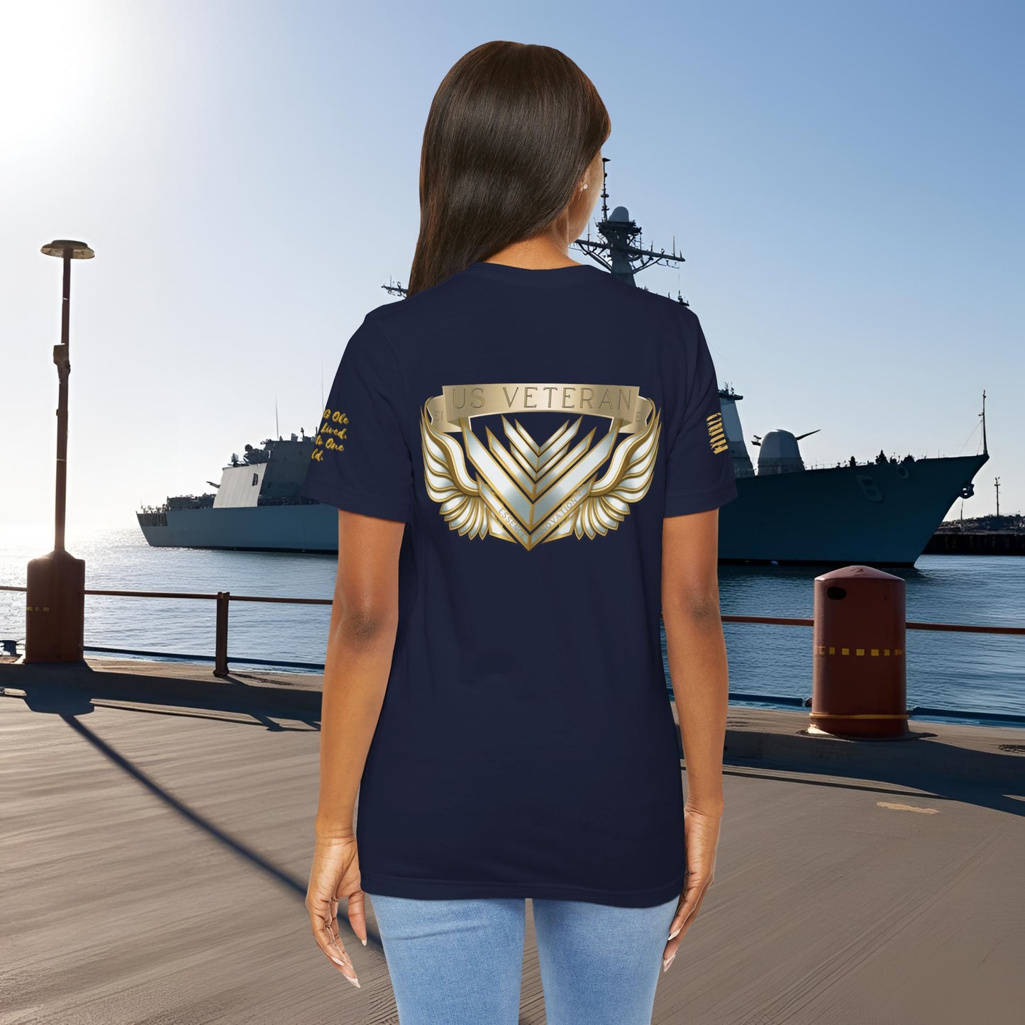 Essence Navy Veteran Tee – Deep Patriotic T-Shirt