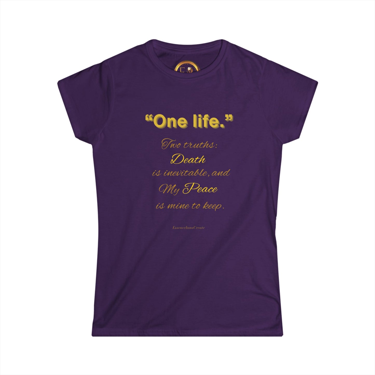 One Life Tee in Purple – Regal Motivational Tee | EI Fashion