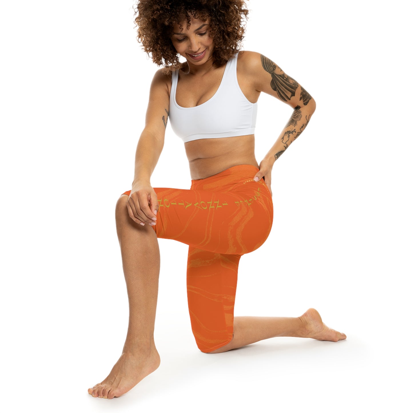 Seek More CLS XI | Capri Leggings | EI Sports | Orange