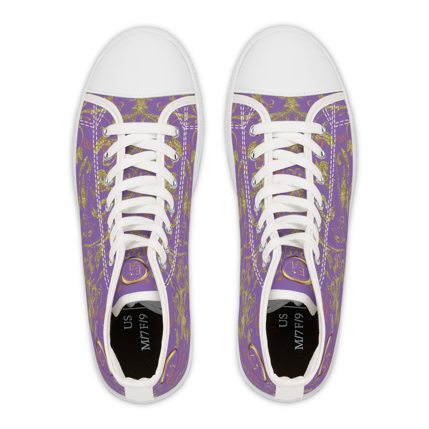 Ladies Bohemian Butterfly | Light Purple | White Sole HighTops