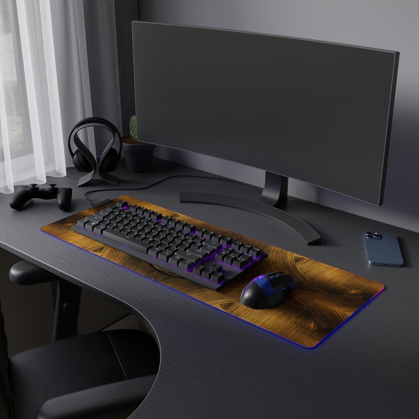 Golden Emblem | LED Gaming Mouse Pad | 4 Sizes
