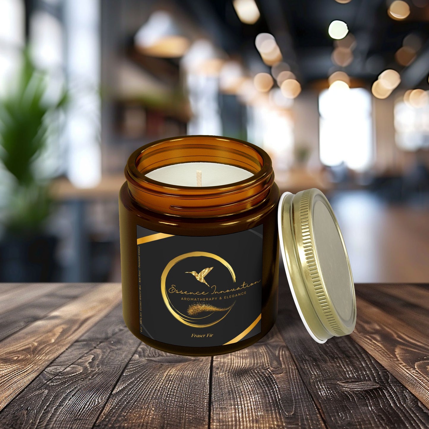 Aura Lux Gold Collection | Fraser Fir Scented Candle | 4oz, 9oz