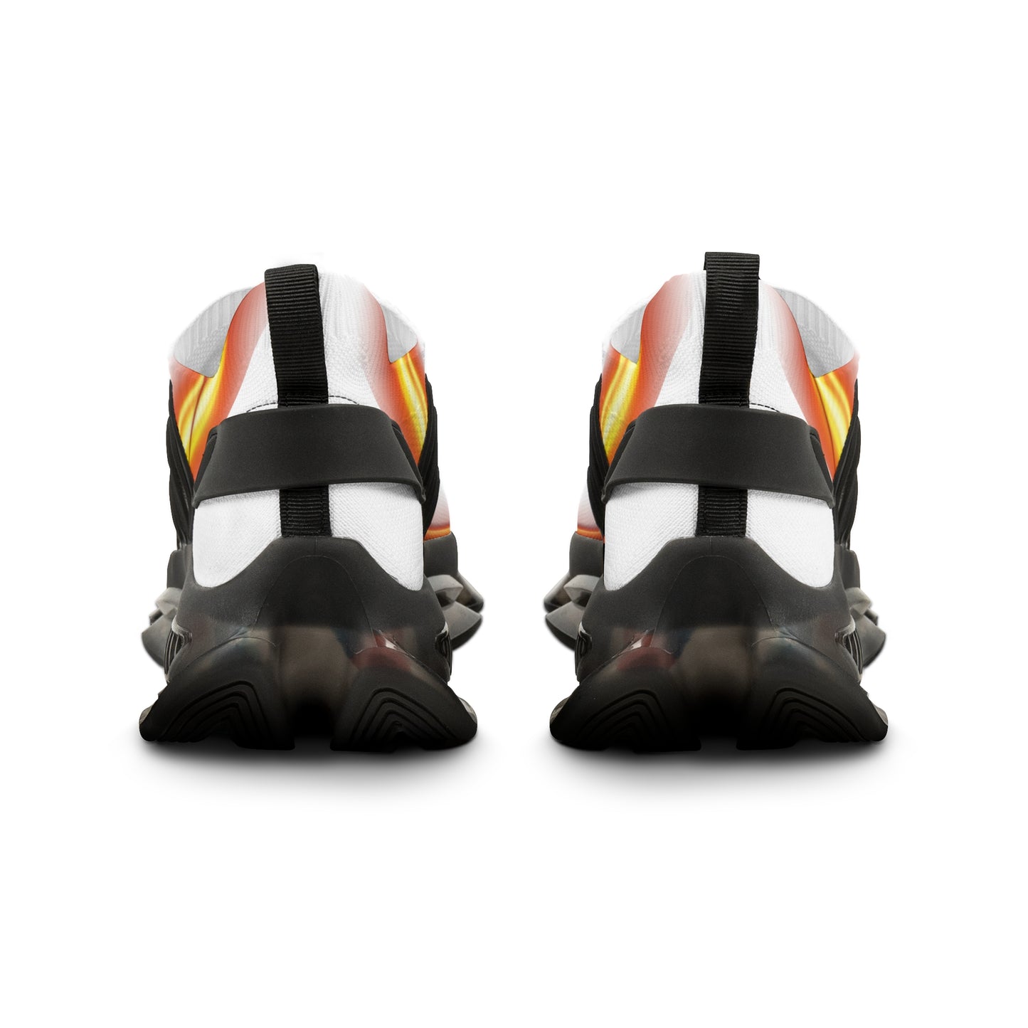 White Trendsetter Flame Black | Men’s Performance Sneakers | Black Sole