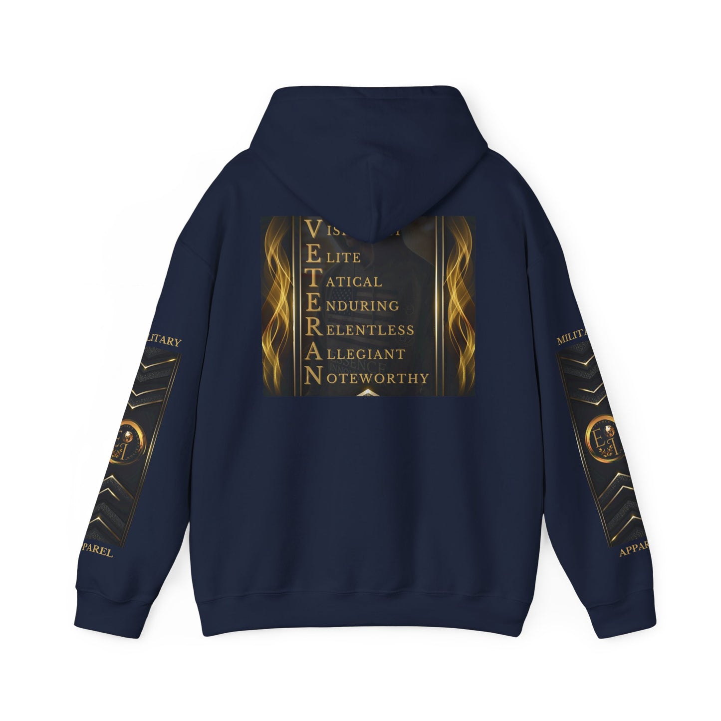 Veteran Qualities Serviceman Four | Navy Hoodie | Military & Service Tribute