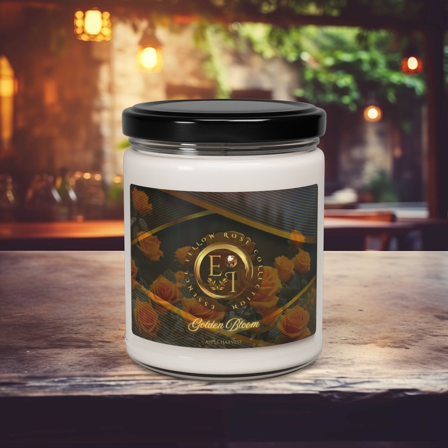 Yellow Rose Golden Bloom | Apple Harvest | Scented Soy Candle | 9oz